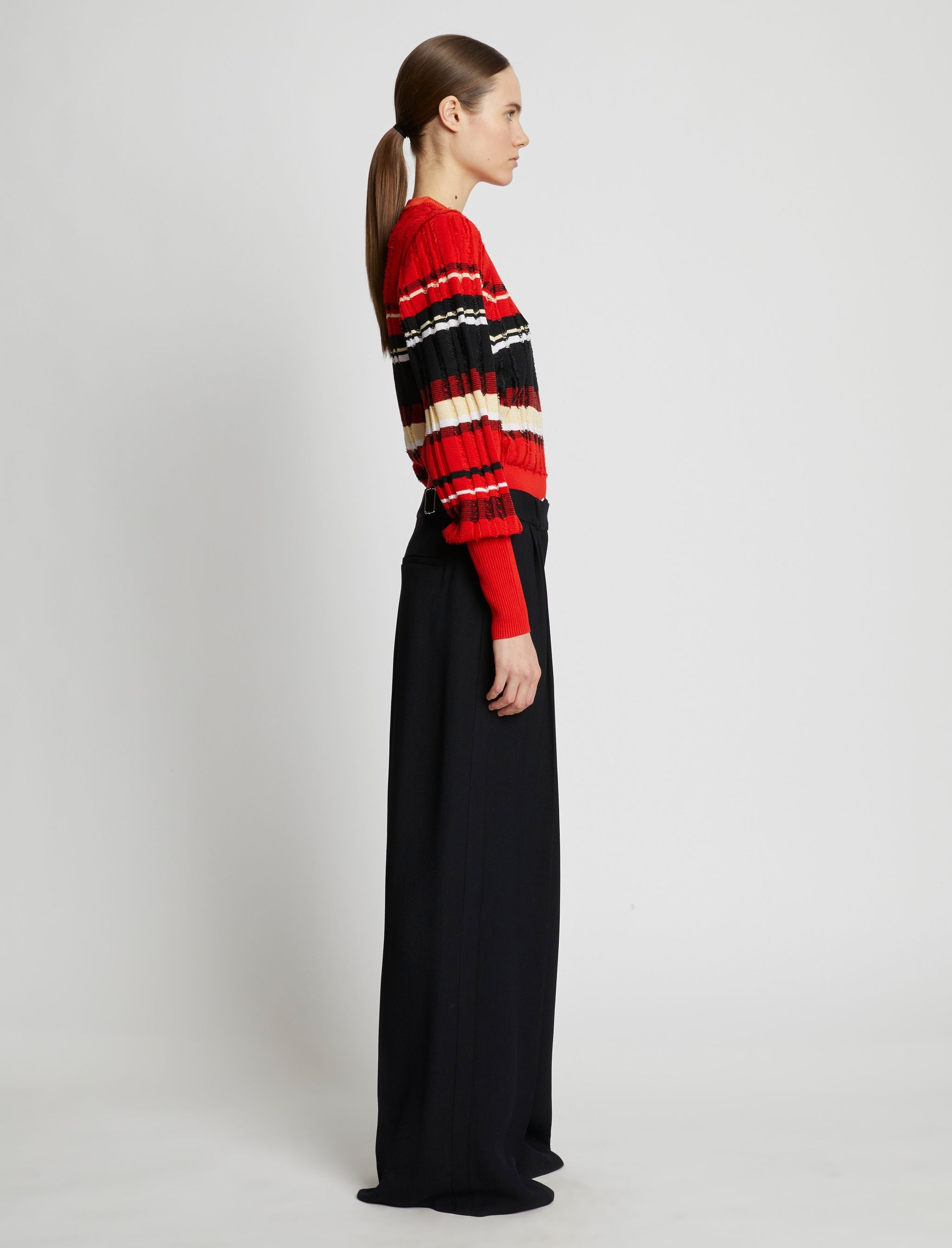 Textured Viscose Crepe Pants - 3