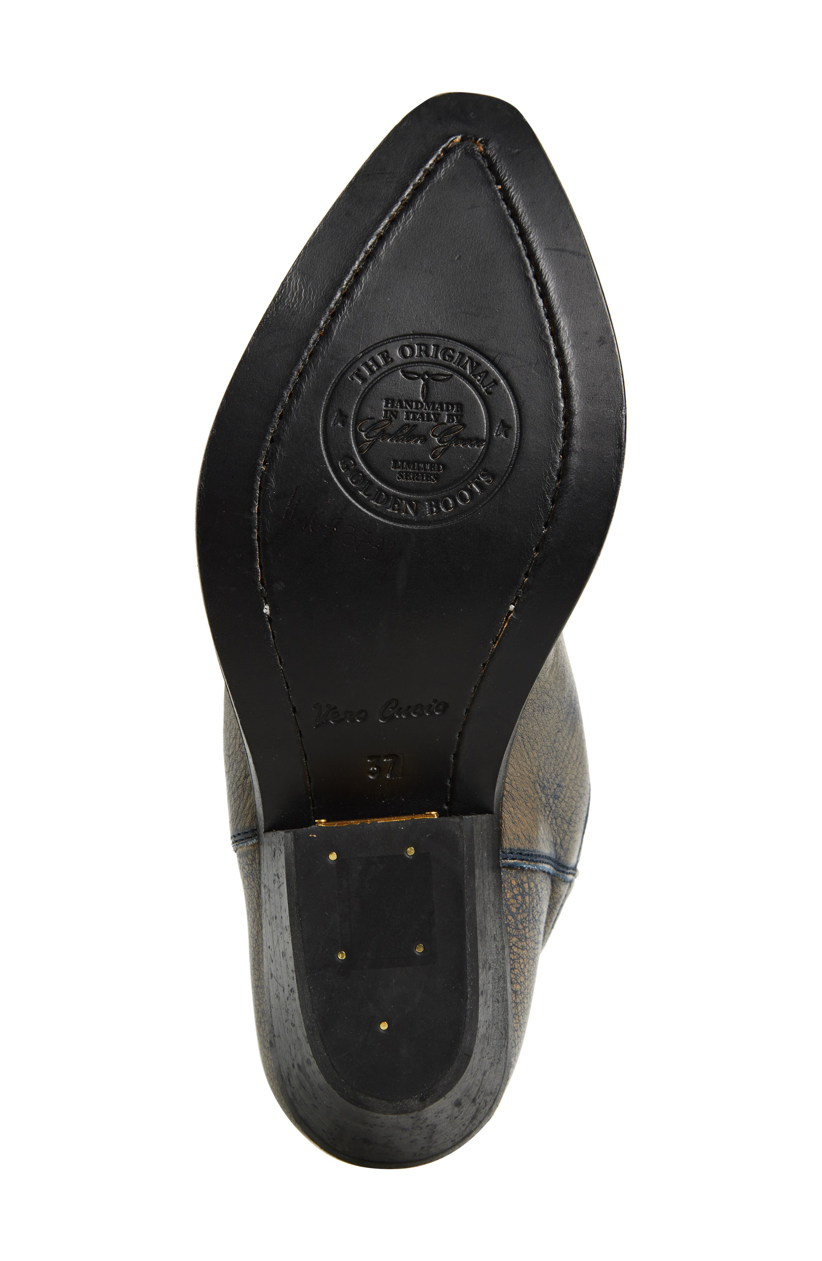 Golden Goose Wish Star Short Western Boot in Beige/Avio at Nordstrom - 6