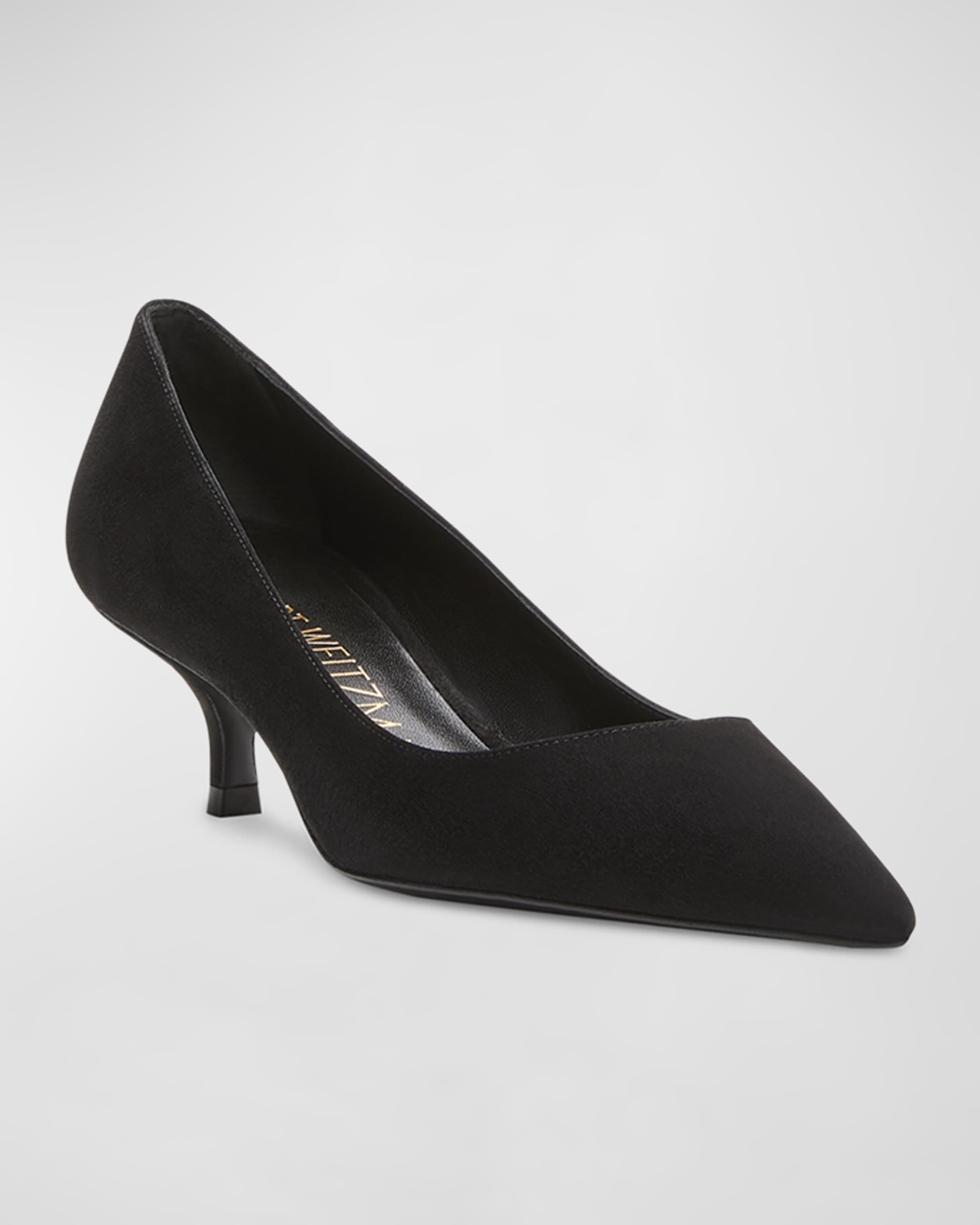 Stuart Suede Kitten-Heel Pumps - 2