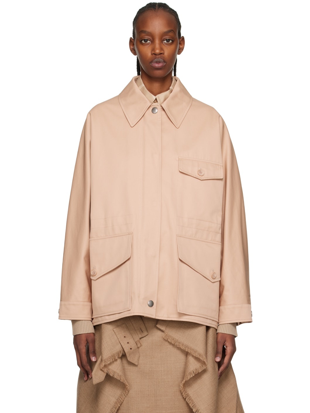 Beige Oversized Jacket - 1