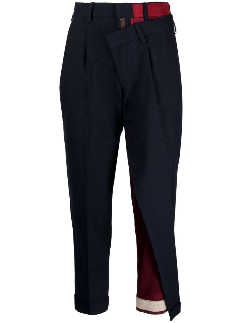 asymmetric tapered trousers - 1