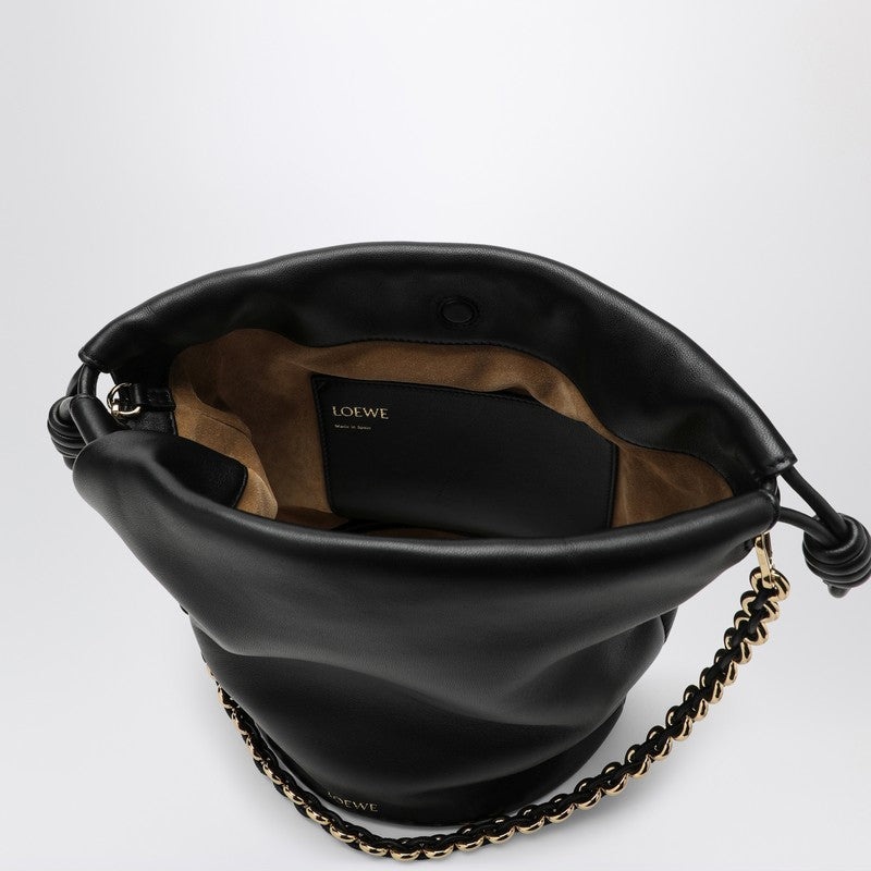 Loewe Flamenco Purse Bucket Bag Black Leather Women - 4