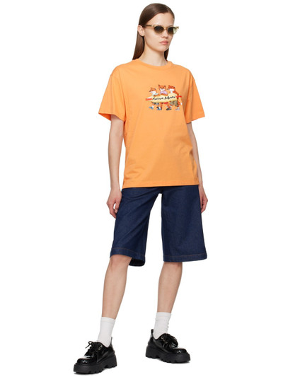 Maison Kitsuné Orange Surfing Foxes T-Shirt outlook