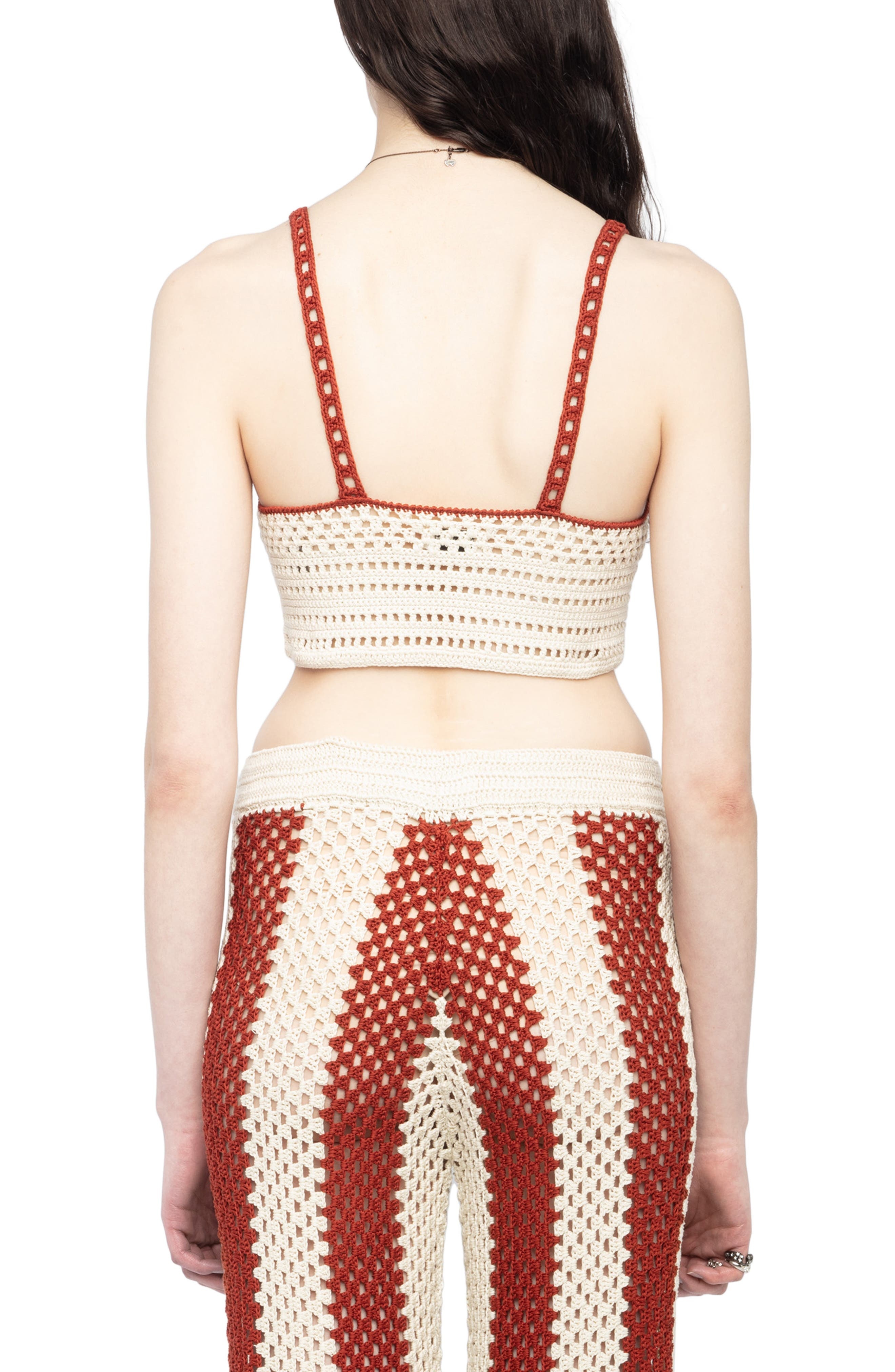 Zadig & Voltaire Taly Crochet Crop Tank in Judo at Nordstrom - 2
