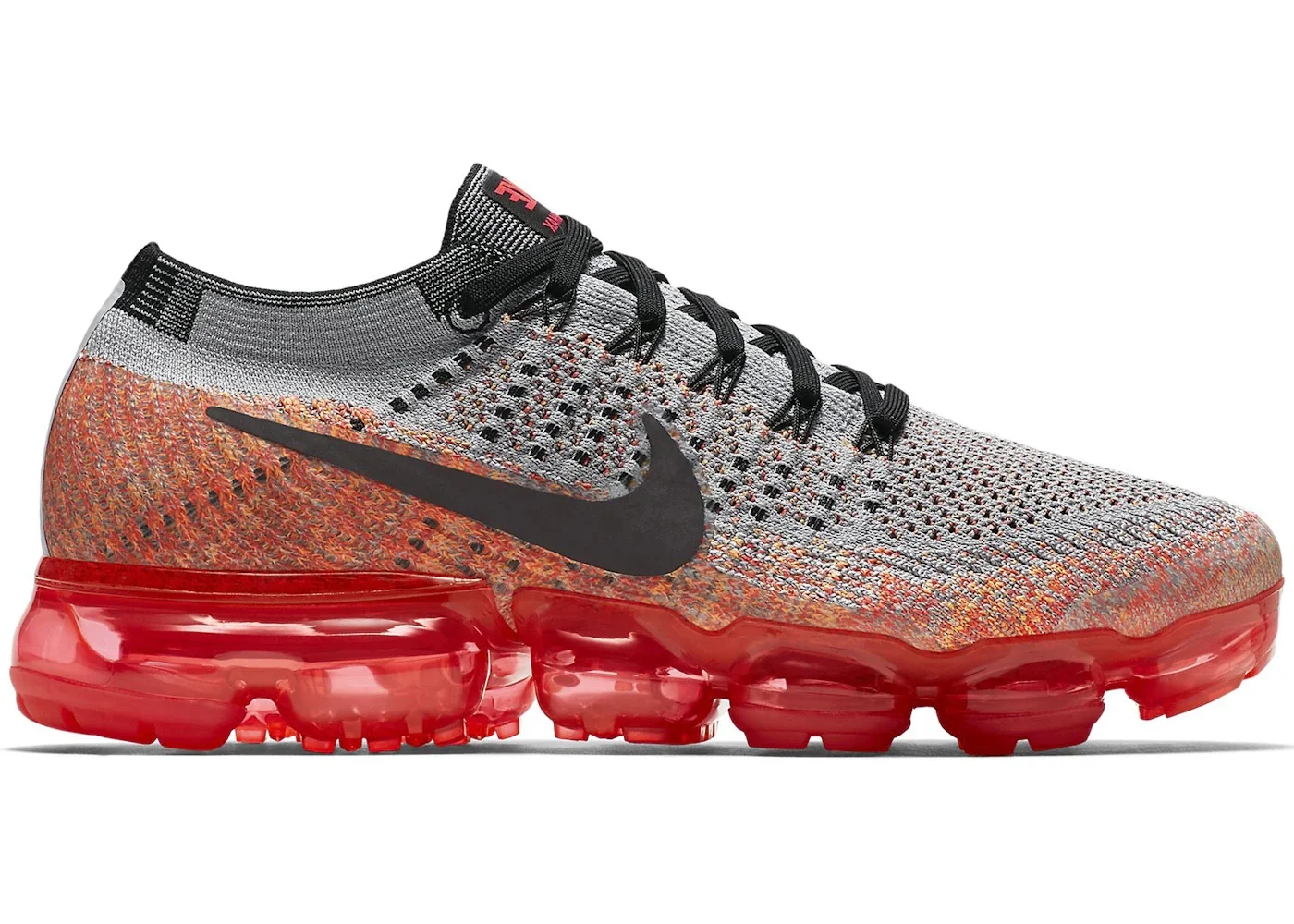 Nike Air VaporMax Wolf Grey Bright Crimson (Women's) - 1