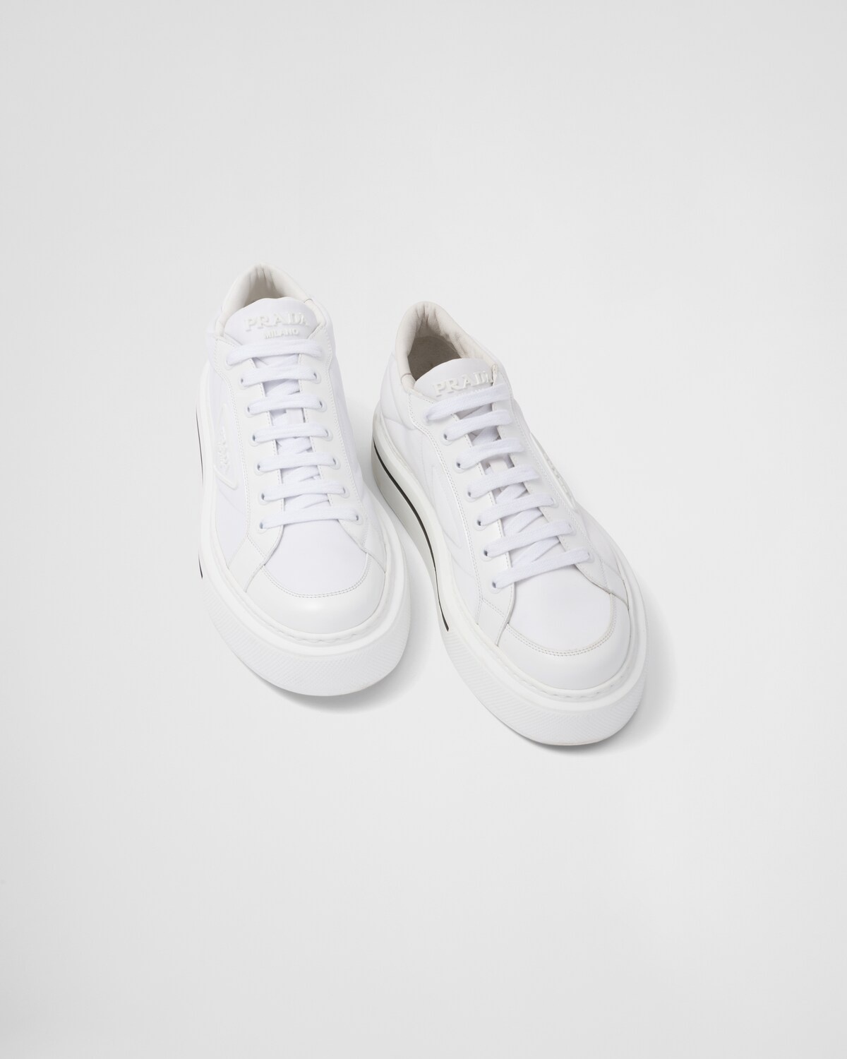 Prada Macro Re-Nylon and brushed leather sneakers - 2