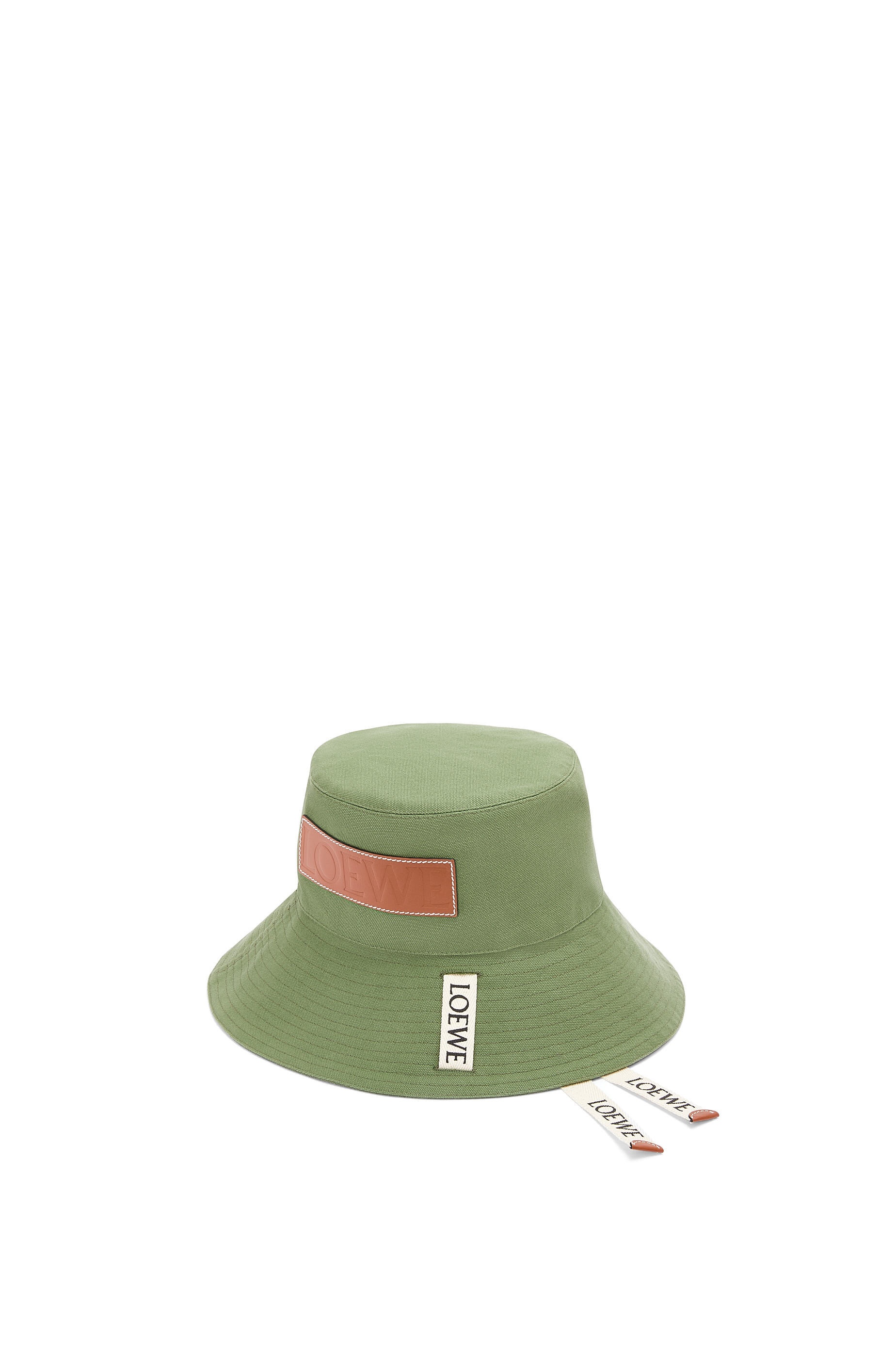 Fisherman hat in canvas and calfskin - 2