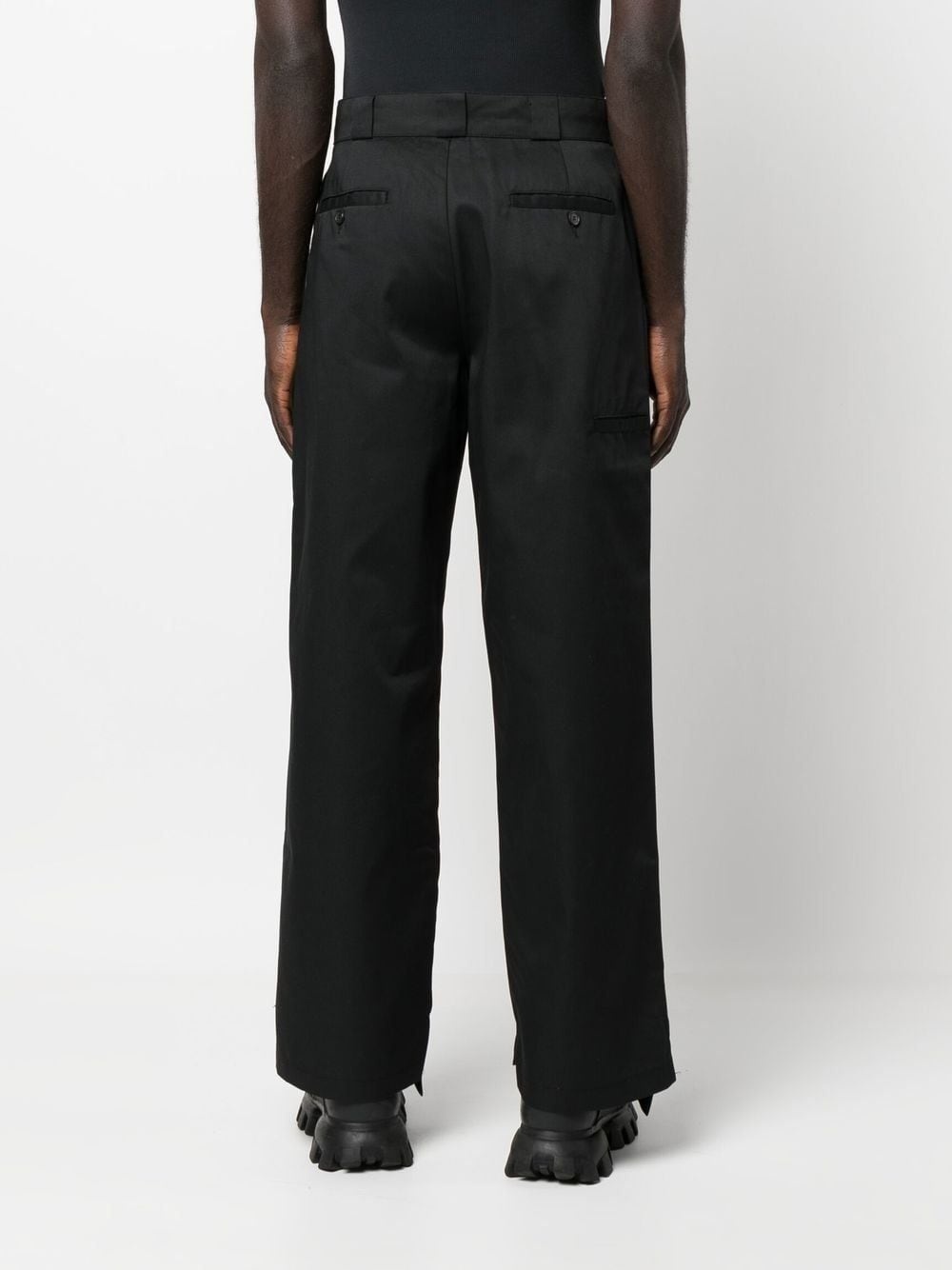 reversed waistband chino trousers - 4