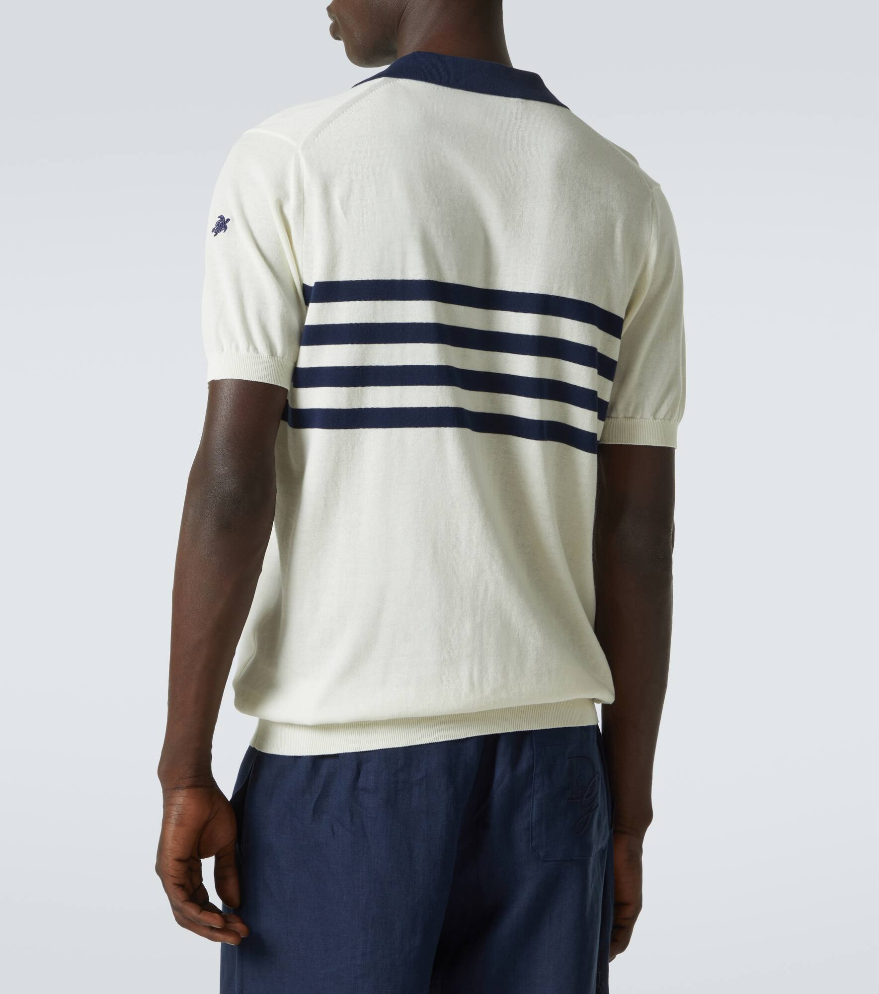Striped cotton polo shirt - 4