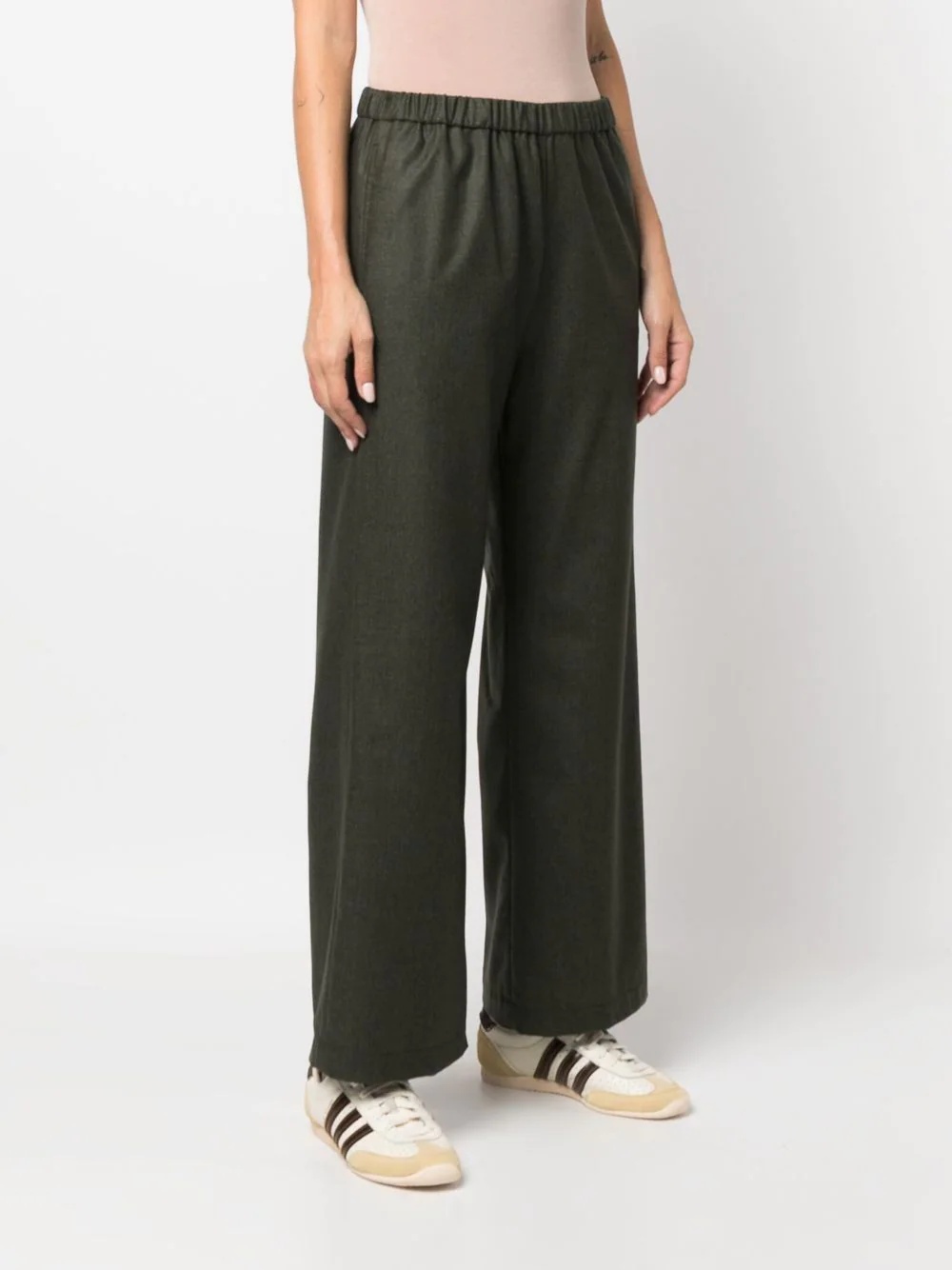 straight-leg wool-cashmere trousers - 3