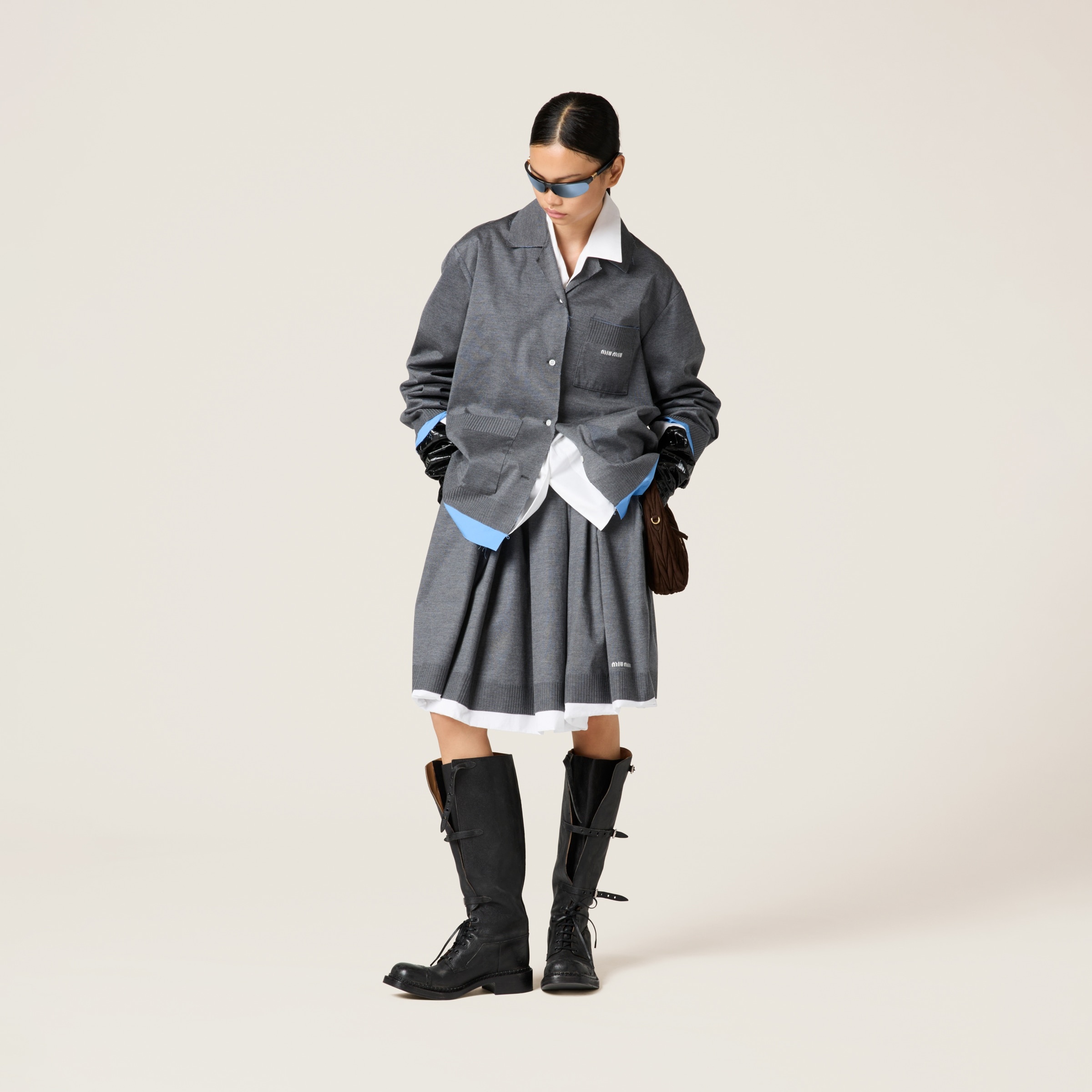 Knit and poplin shirt - 2