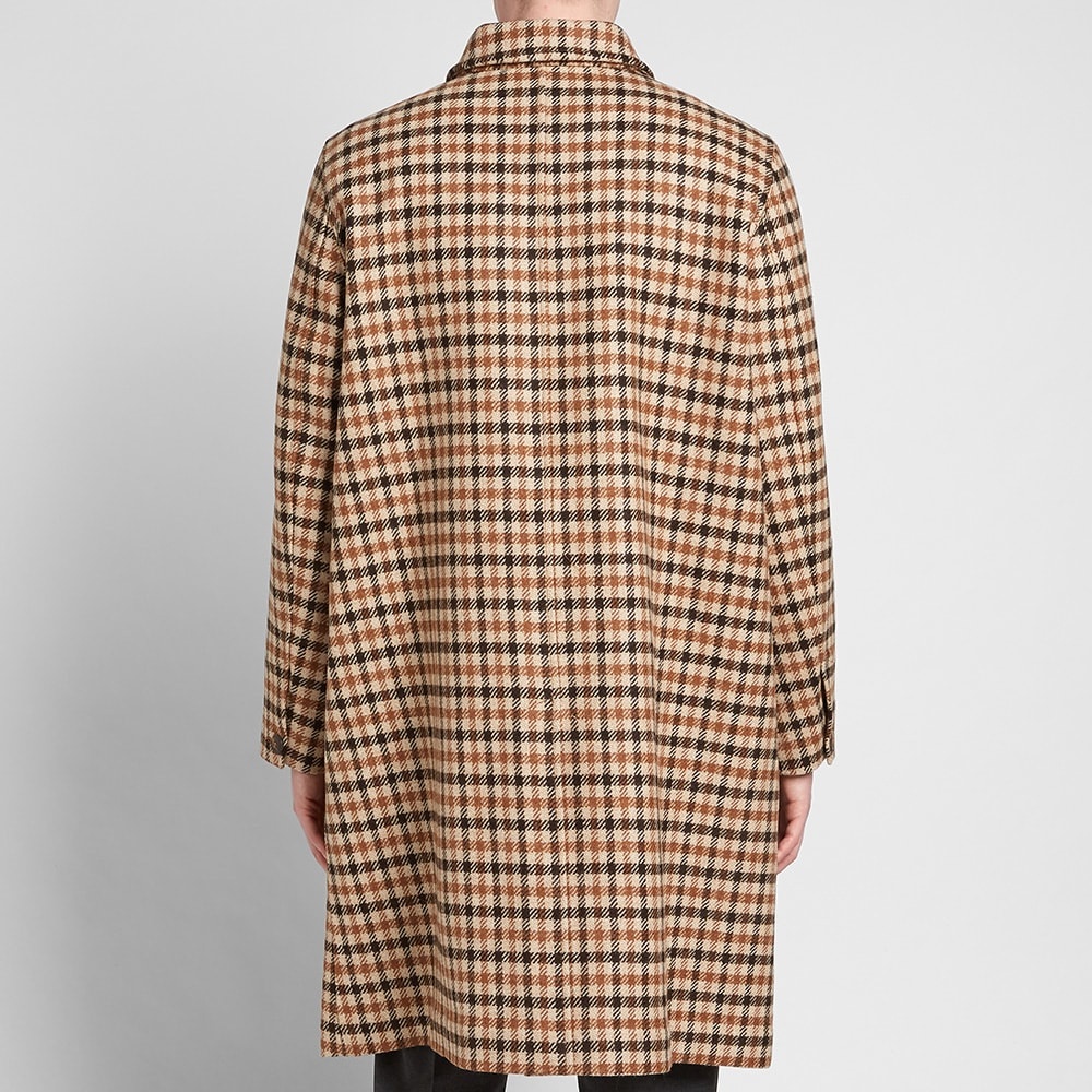 AMI Wool Check Overcoat - 5