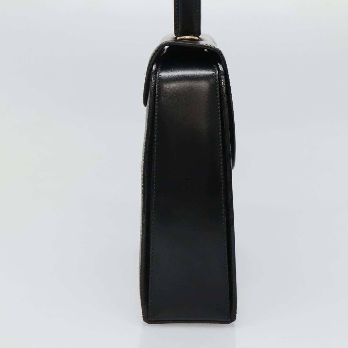 CELINE Hand Bag Leather Black - 4