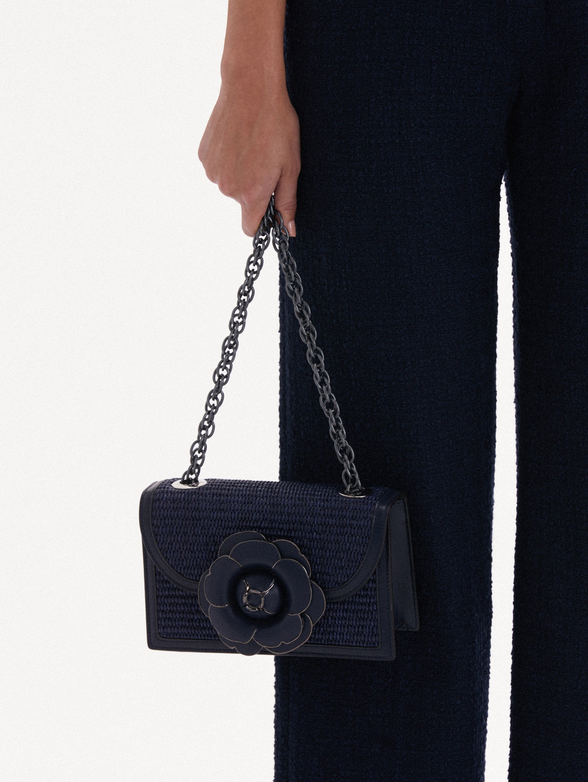 RAFFIA WOVEN TRO BAG - 2