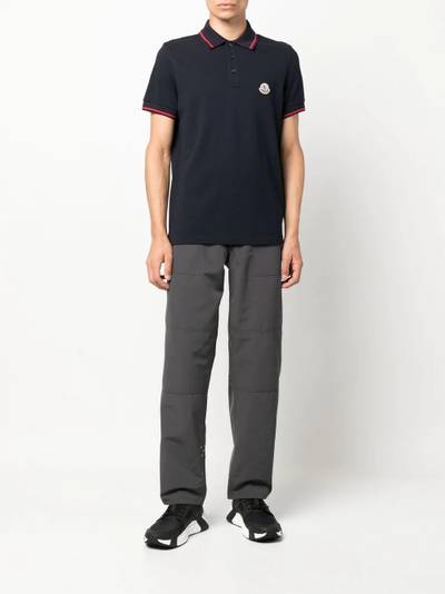 Moncler logo-collar short-sleeve polo shirt outlook