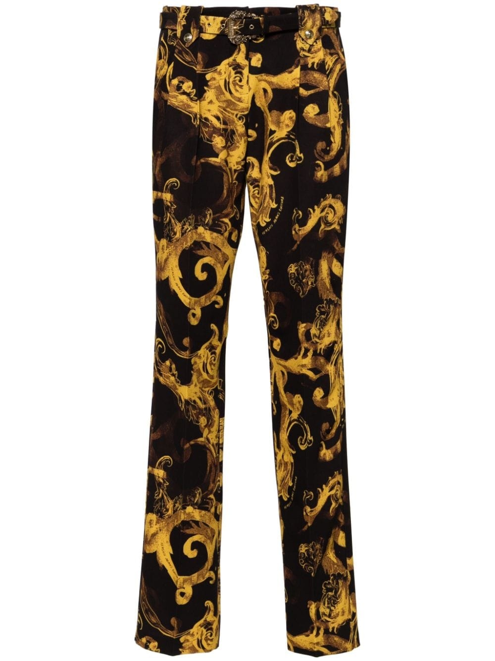 Barocco-print tapered trousers - 1