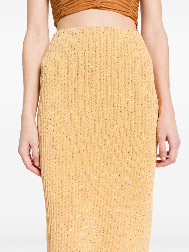 sequin-embellished knitted skirt 5