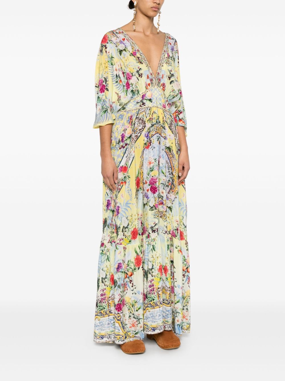 ruffle-hem maxi dress - 3
