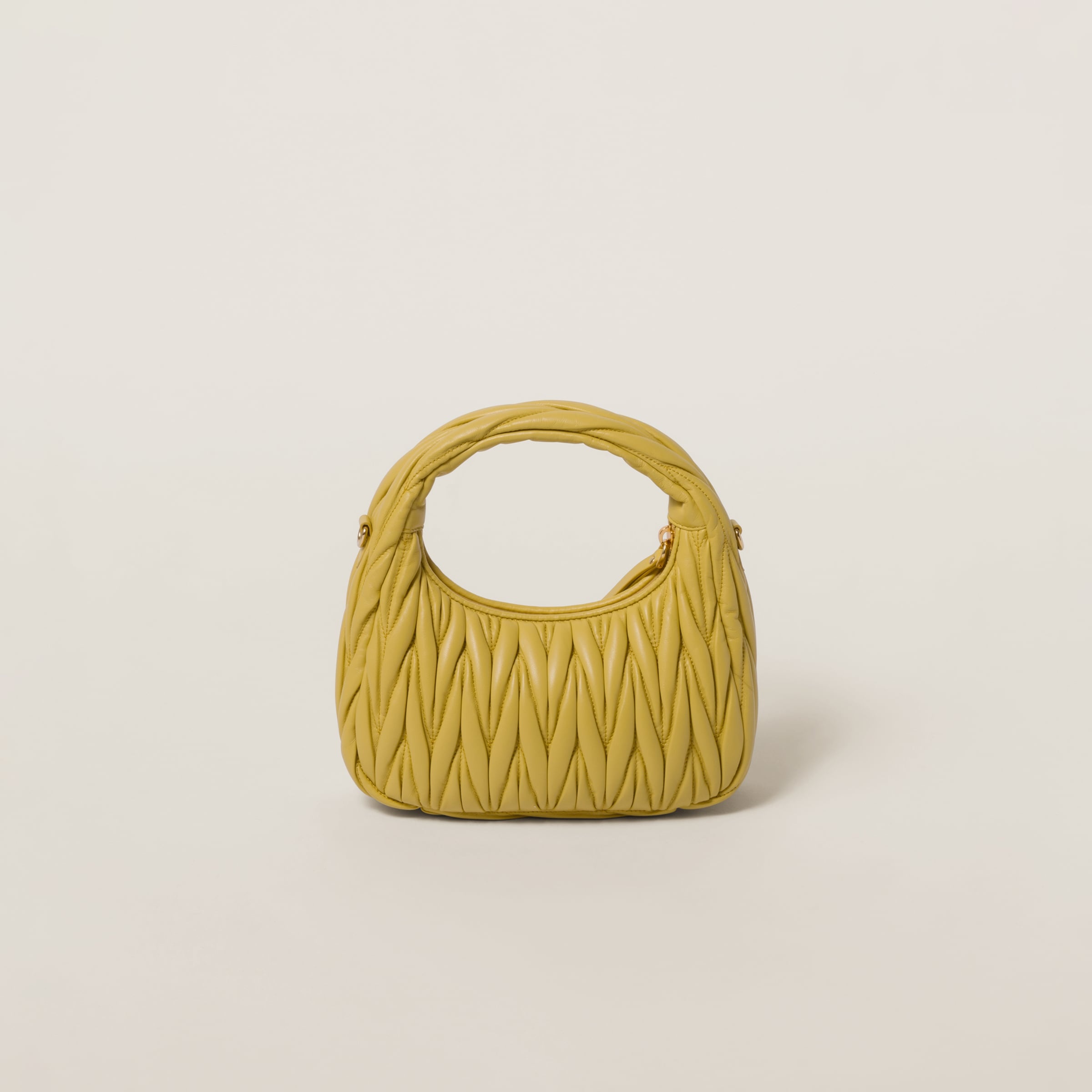 Wander matelassé nappa leather mini hobo bag 4