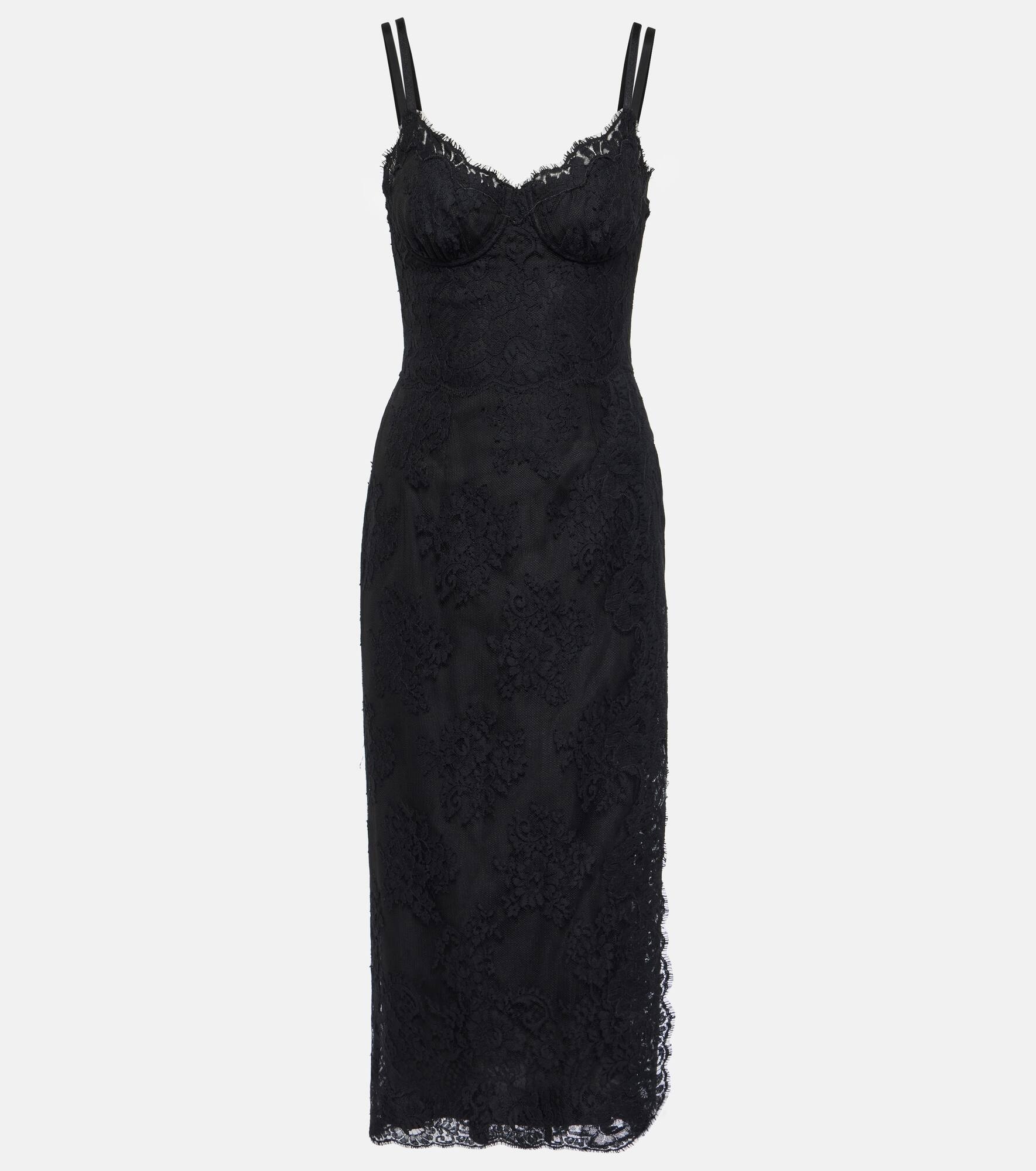 Chantilly lace slip dress - 1