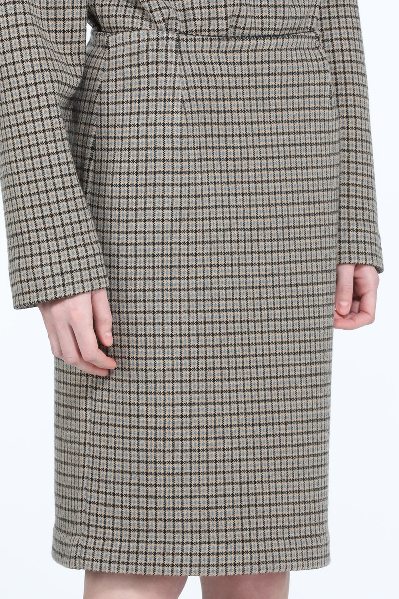 CHECKERED PRINT PENCIL SKIRT 5