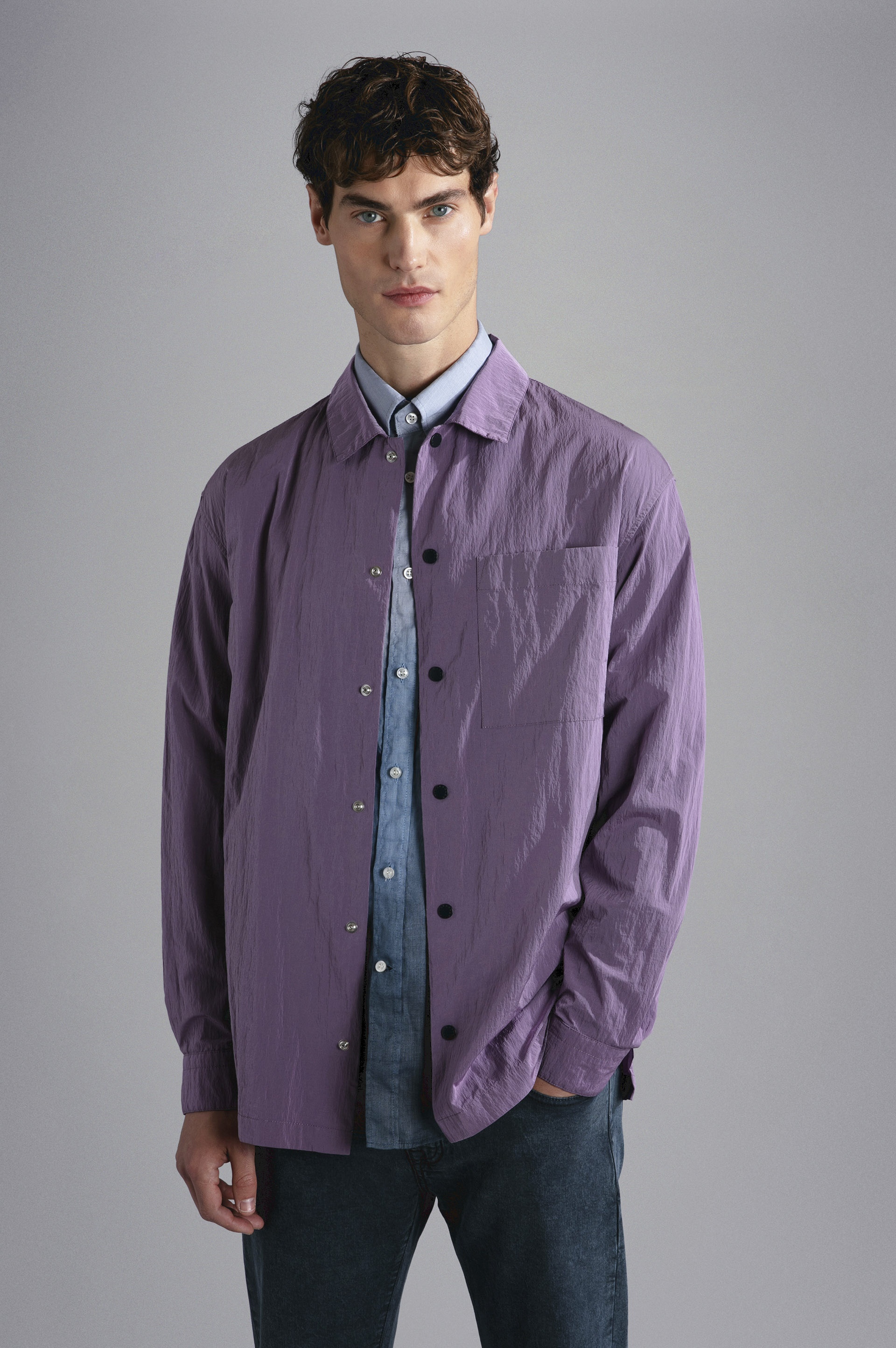 GARMENT DYED NYLON OVERSHIRT - 6