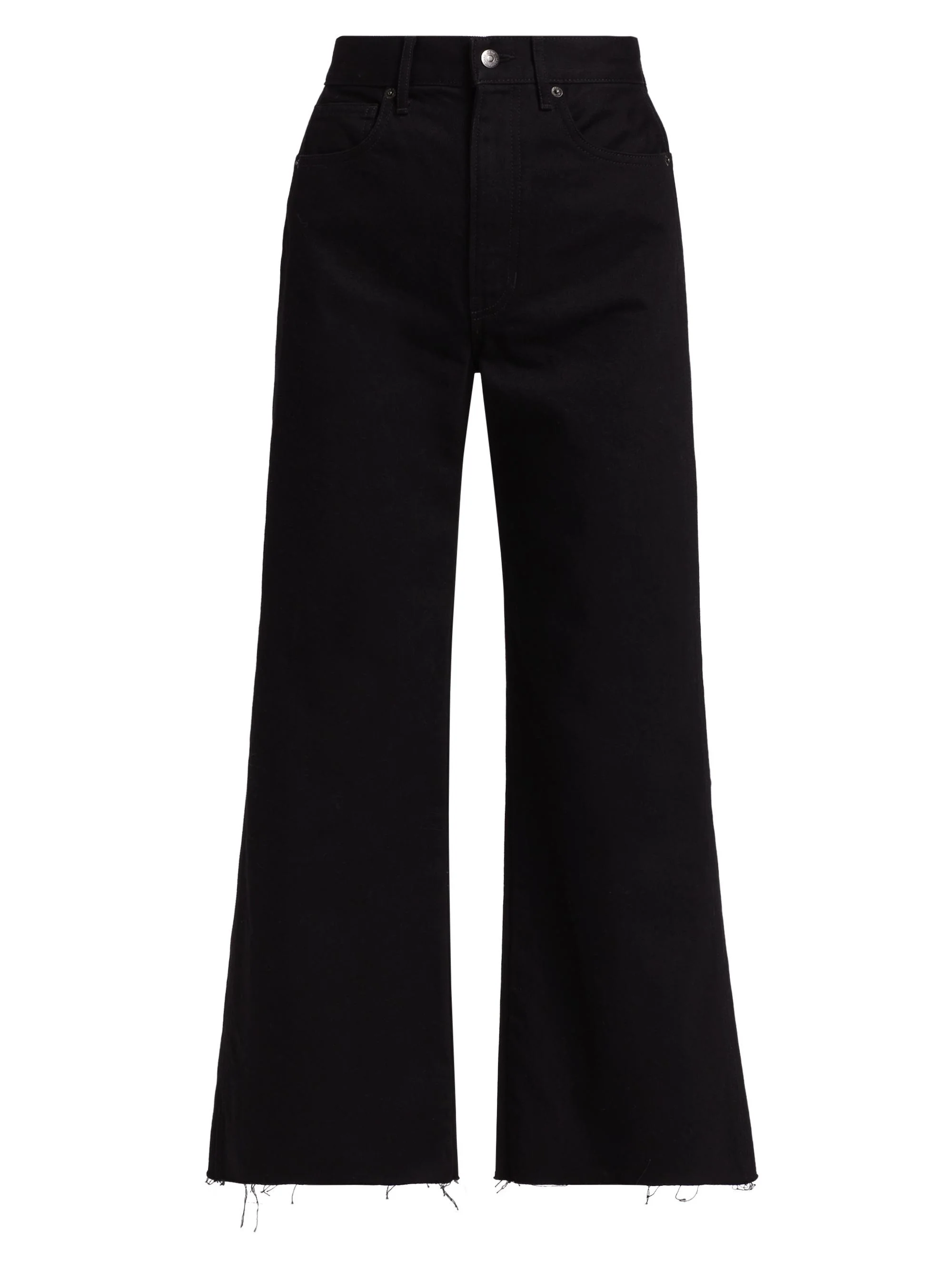 Women's Taylor Denim Crop Wide-Leg Jeans - Onyx - 1