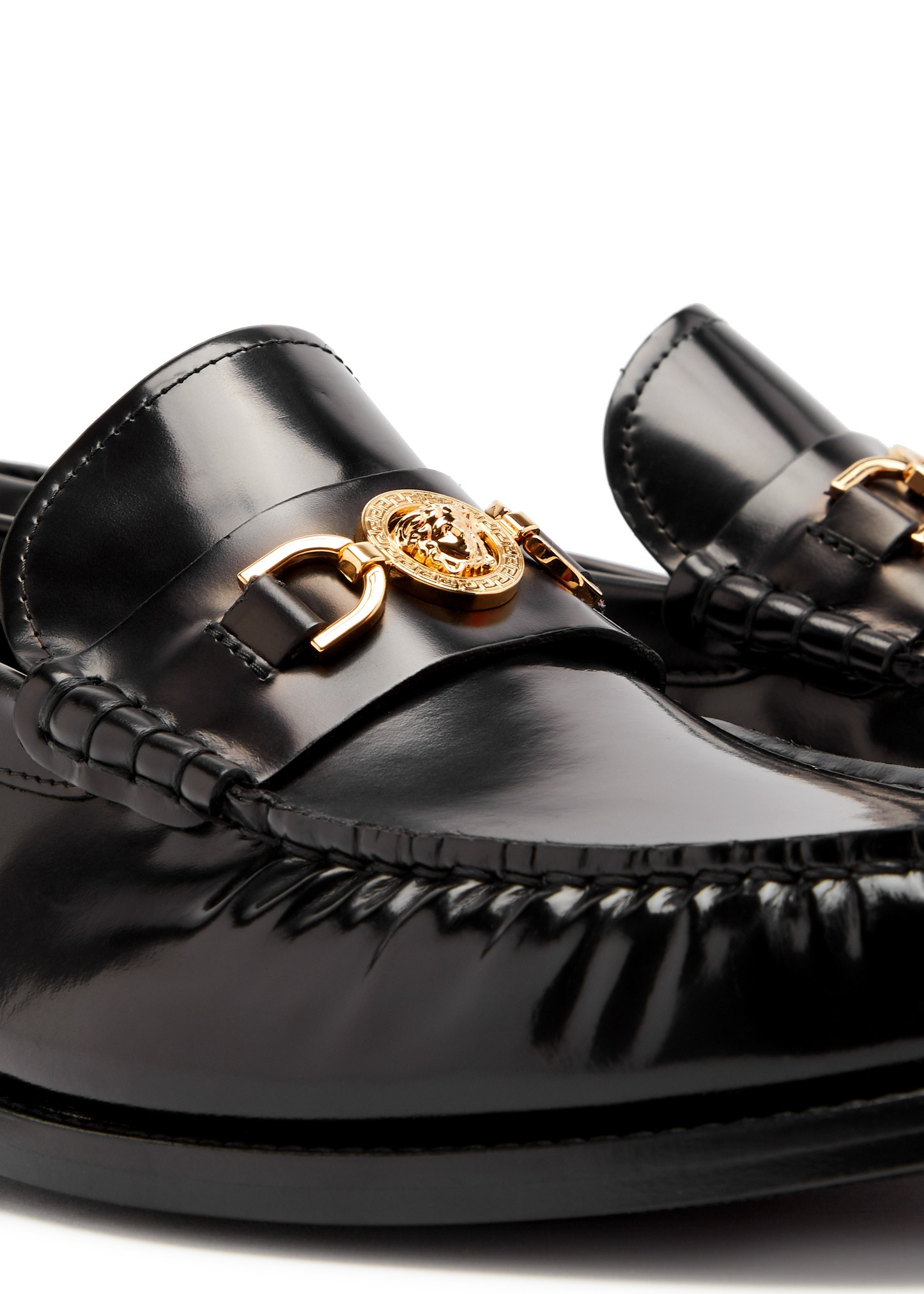 Medusa leather loafers - 4