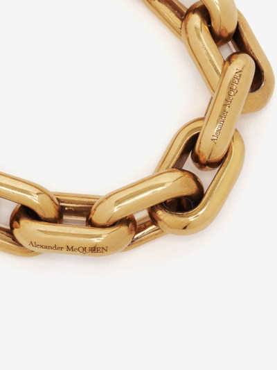 Alexander McQueen Women's Peak Chain Bracelet in Antique Gold outlook