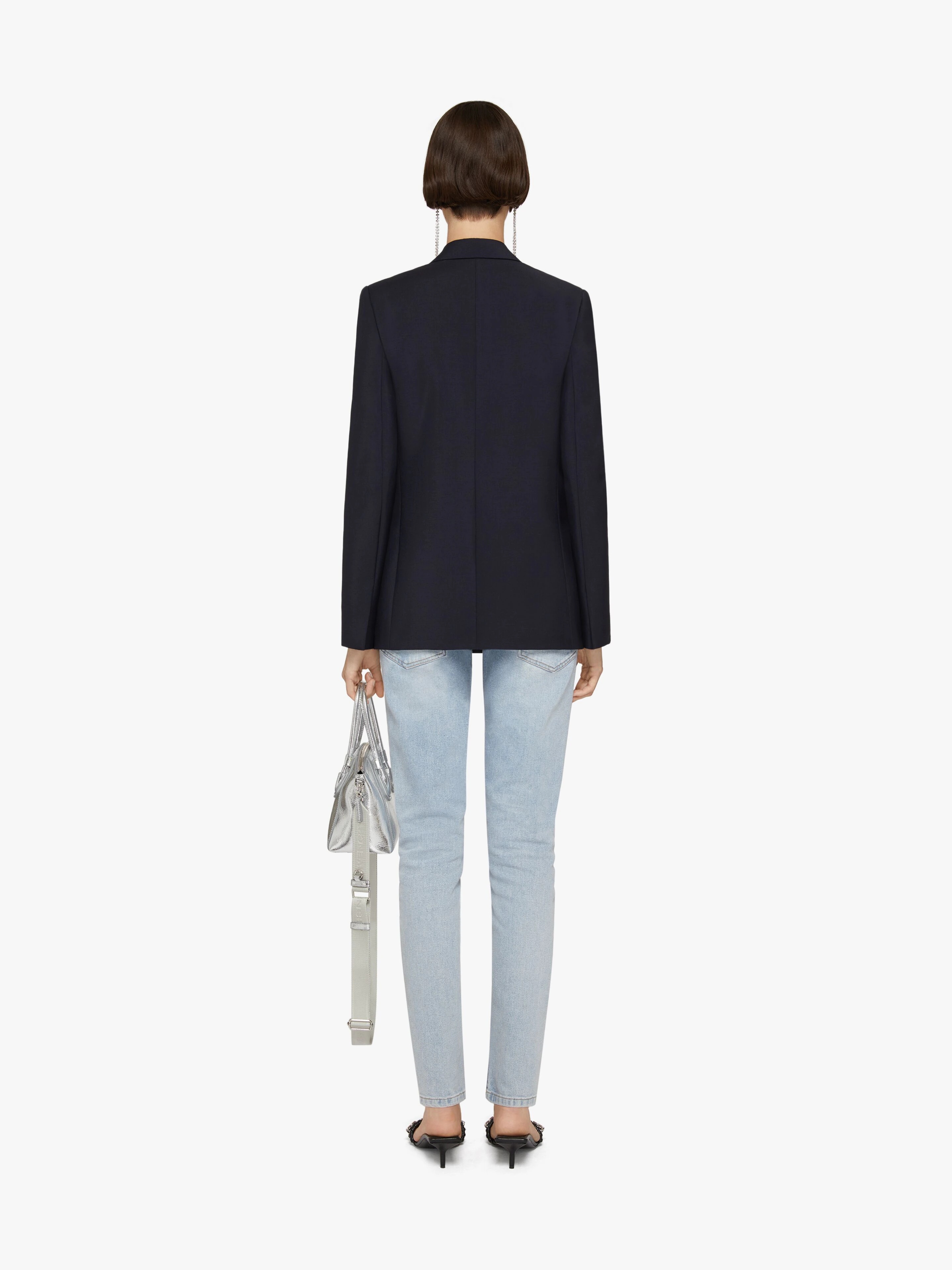 SLIM FIT JEANS IN DENIM WITH 4G ZIP - 4