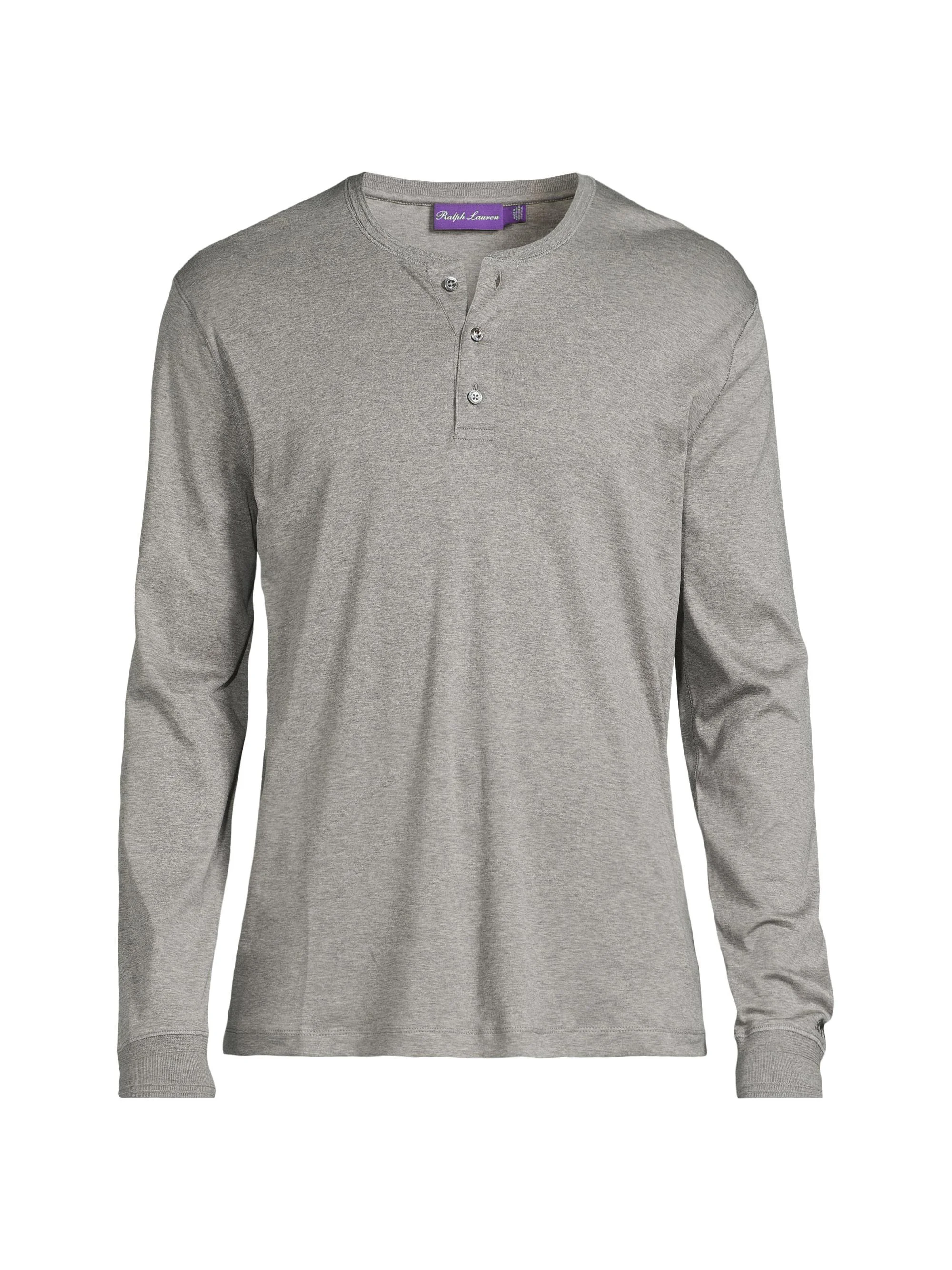 Men's Interlock Henley Shirt - Light Grey Heather - 1