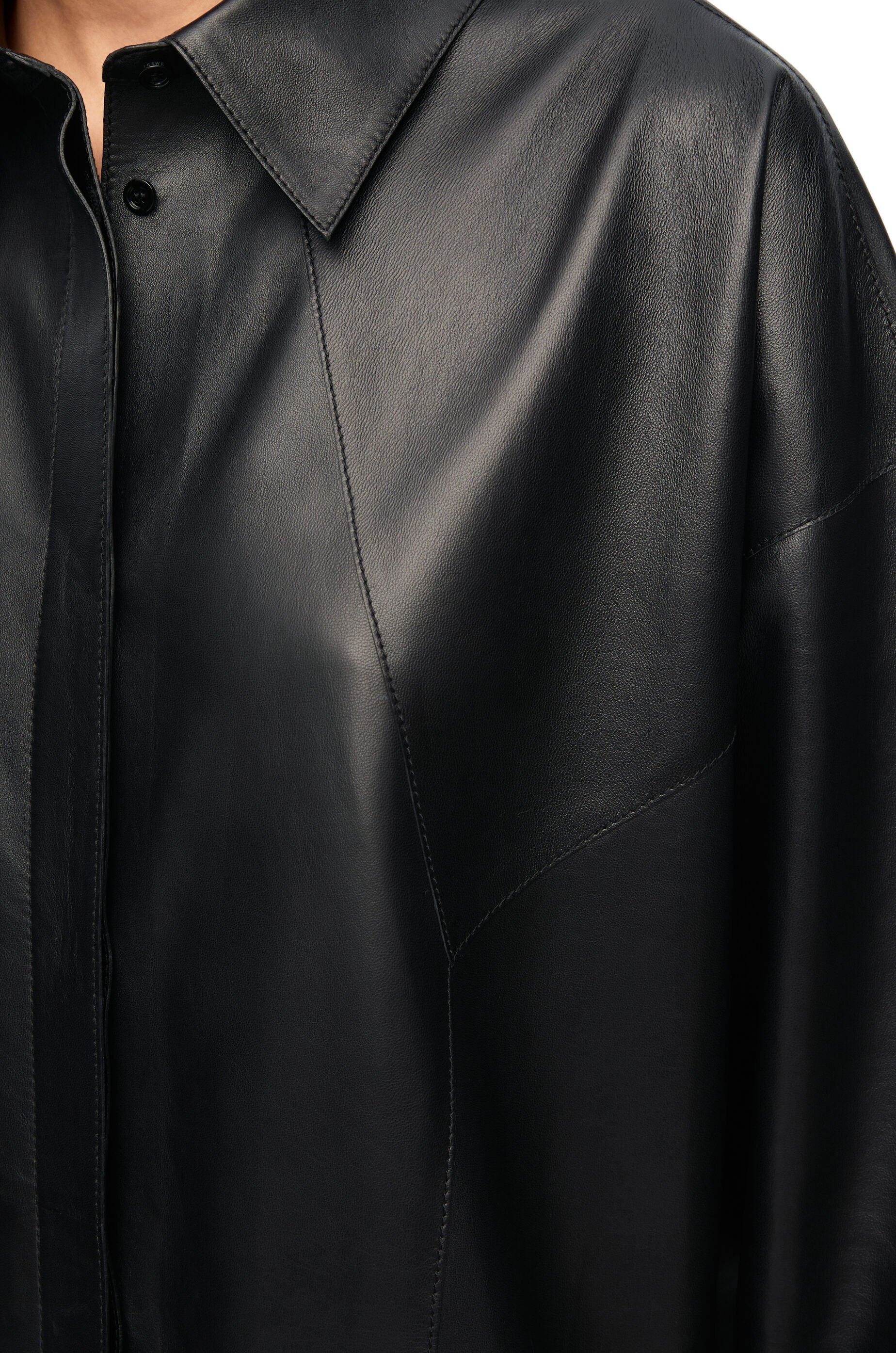 Puzzle shirt in nappa lambskin - 6