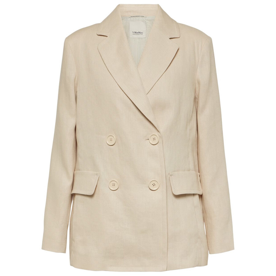 Max Mara Laura Double-Breasted Linen Blazer - 5