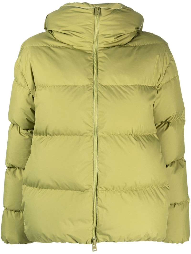 zip-up hooded down jacket 1
