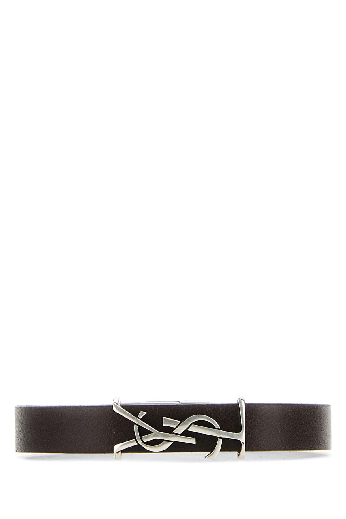 ブレスレット Saint Laurent Dark brown leather Cassandre bracelet CASSANDRE bracelet in leather | Saint Laurent | YSL CA