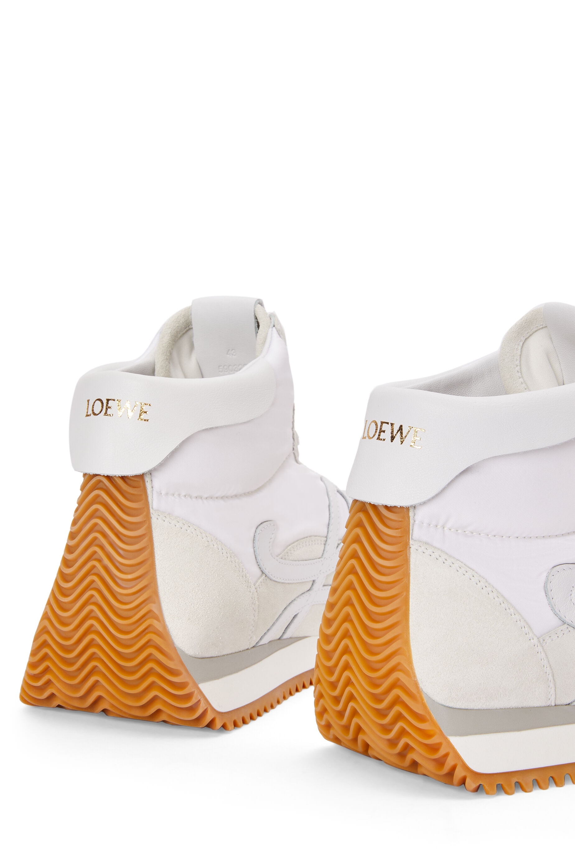 High top Flow runner in nylon and suede - 4
