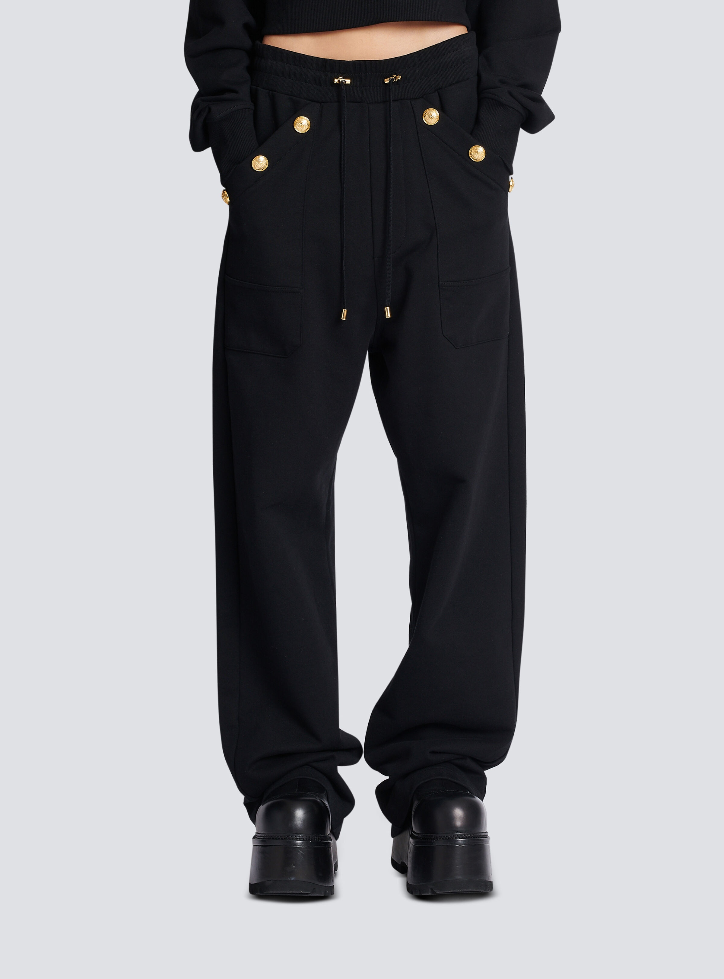 Loose-fitting jogging bottoms made from eco-responsible cotton - 5