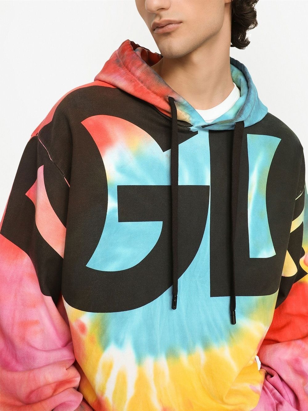 tie-dye logo-print hoodie - 5