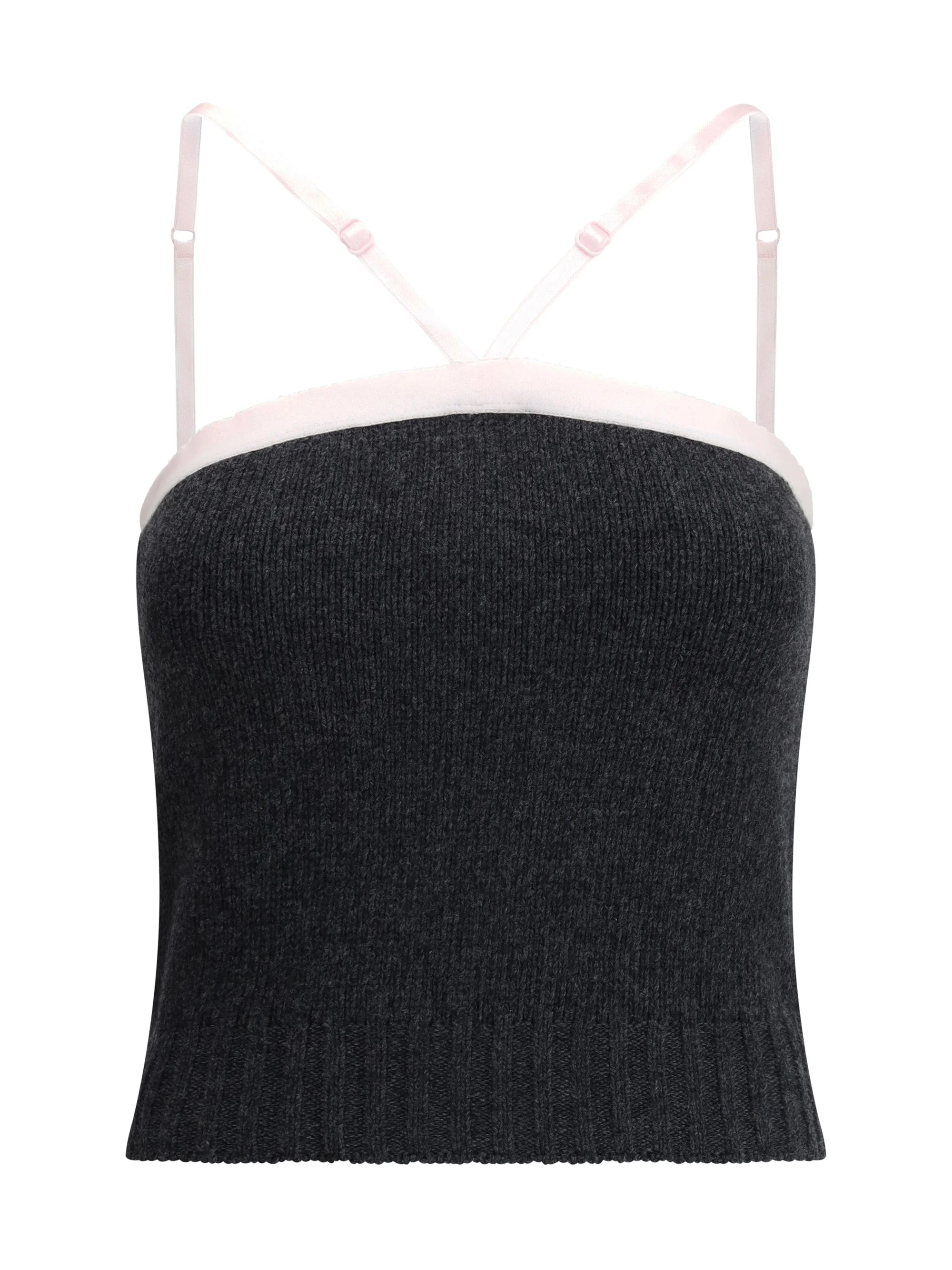 Prada Women Virgin Wool Crop Top - 1