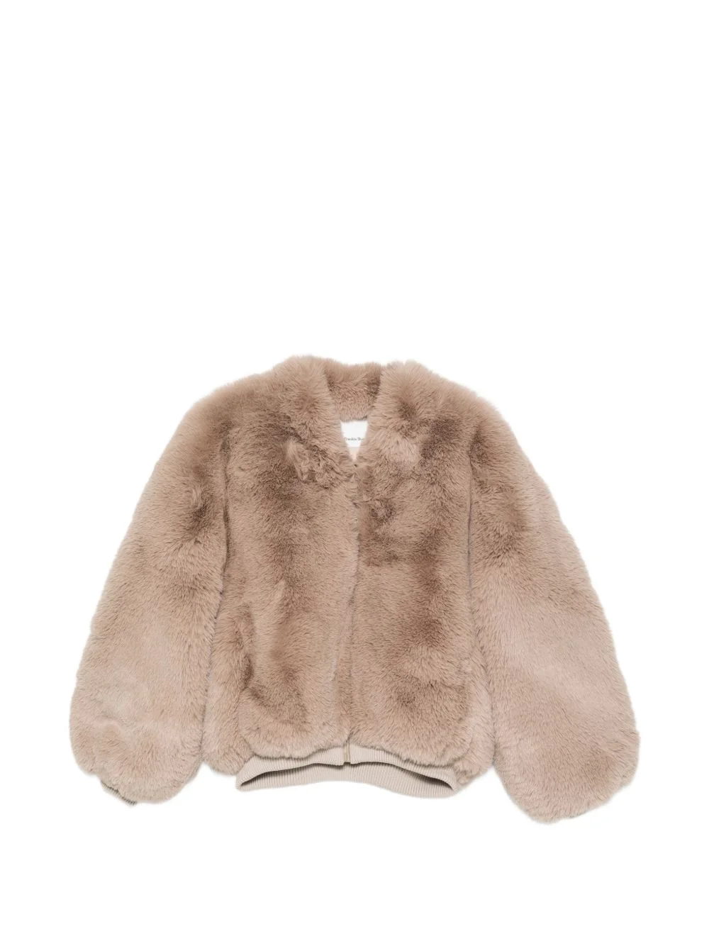 faux-fur bomber jacket - 1