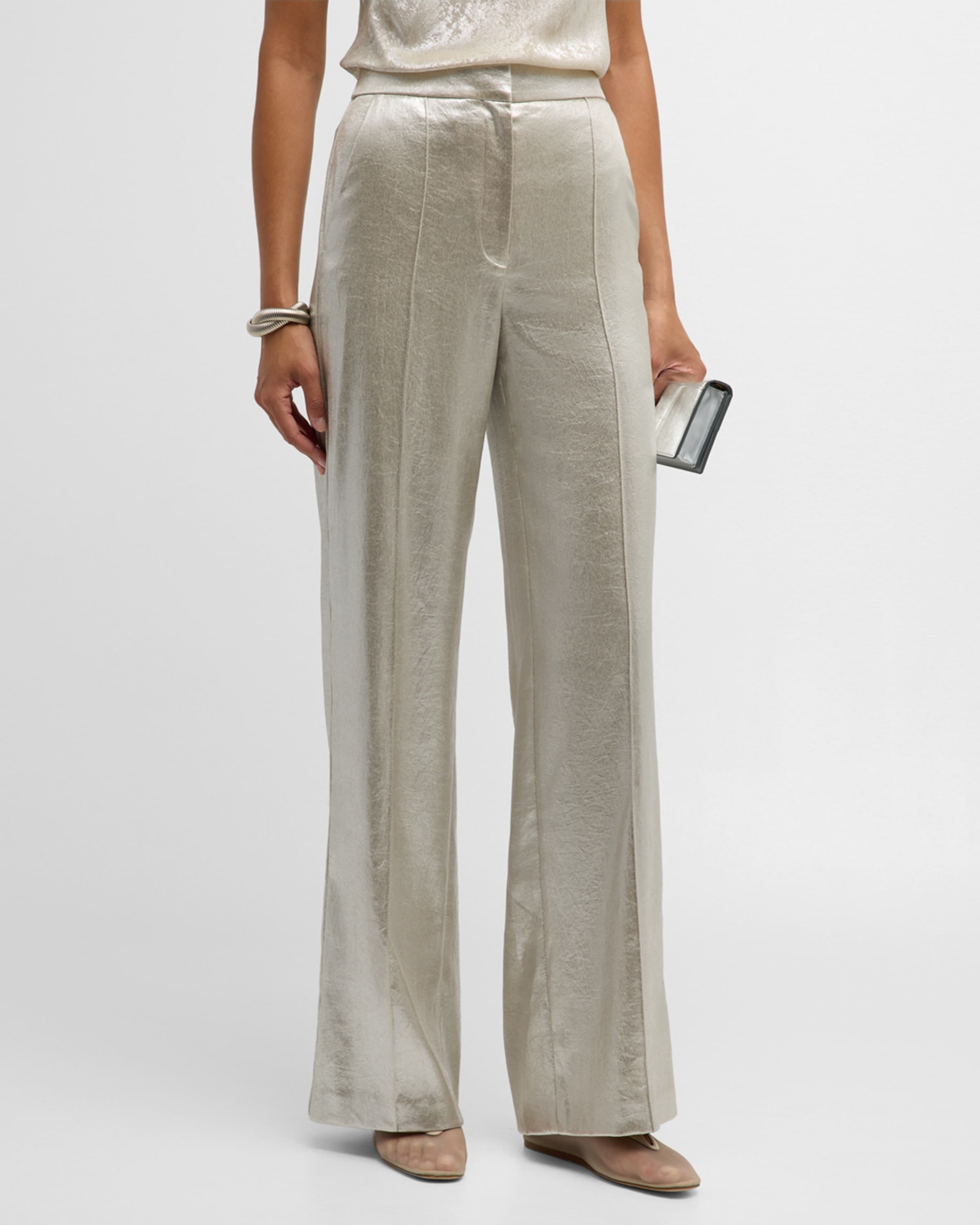 Millicent Metallic Suiting Pants - 2