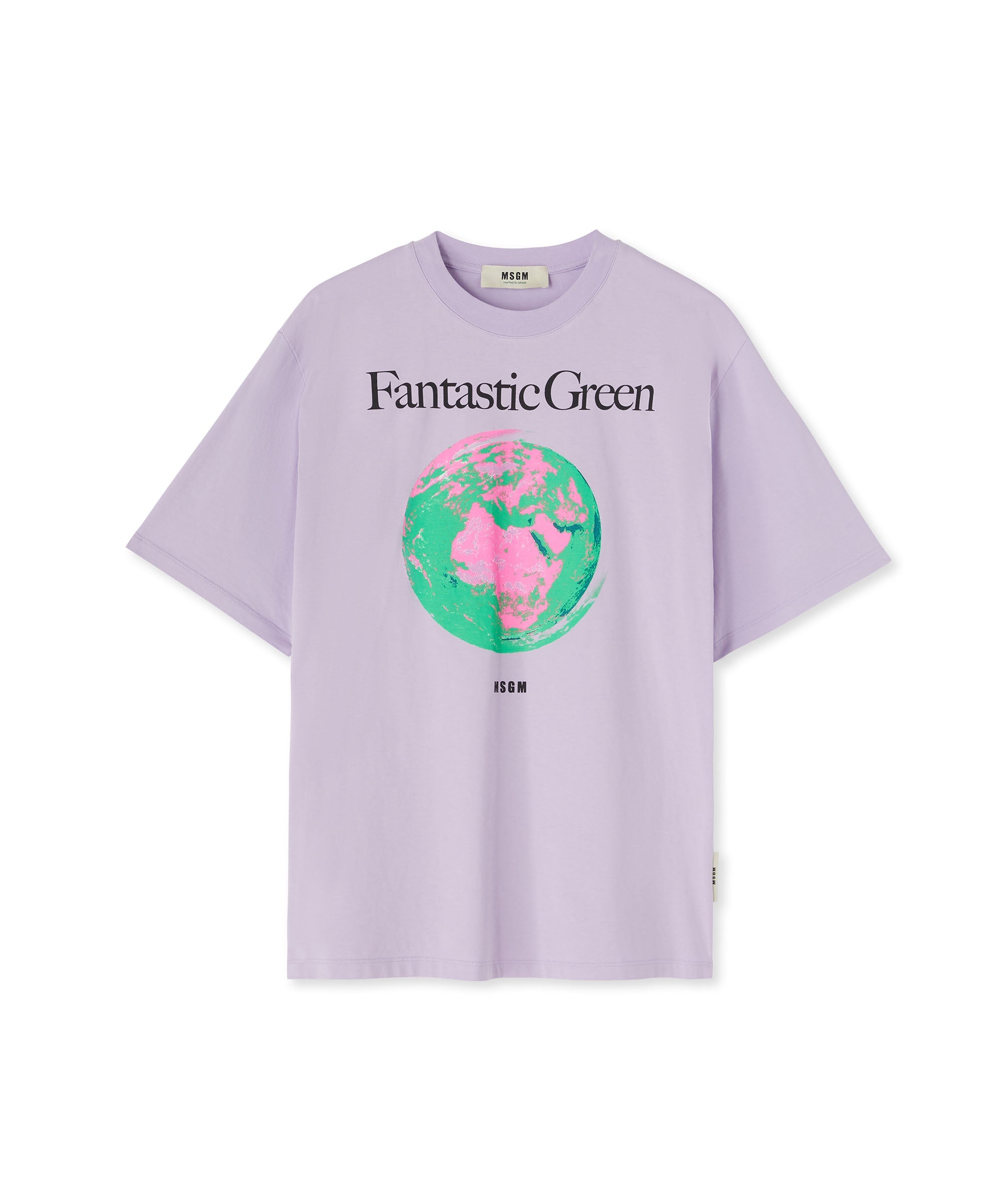 Organic cotton crewneck t-shirt from the MSGM Fantastic Green Capsule - 2