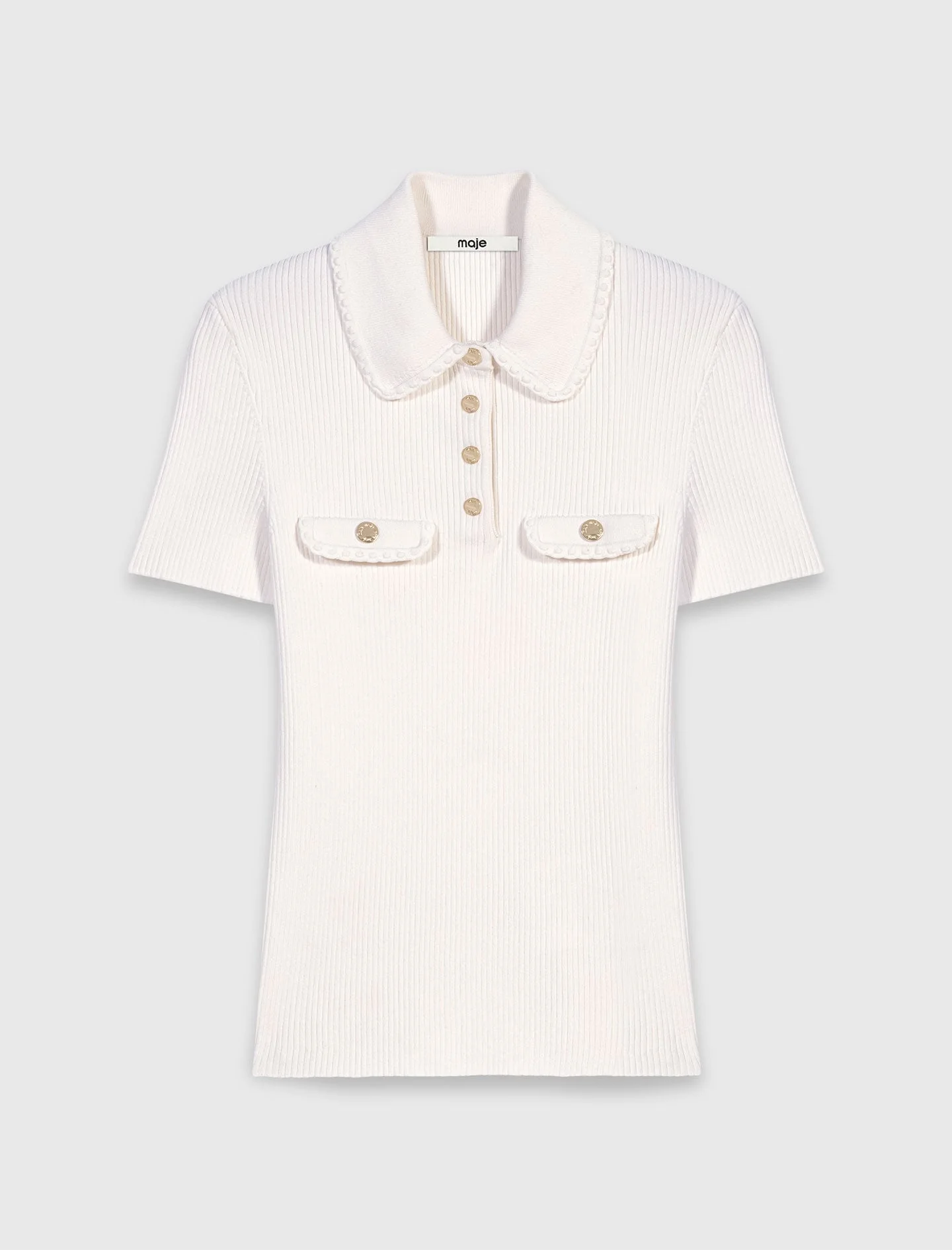 Short-sleeved polo with pockets - 1