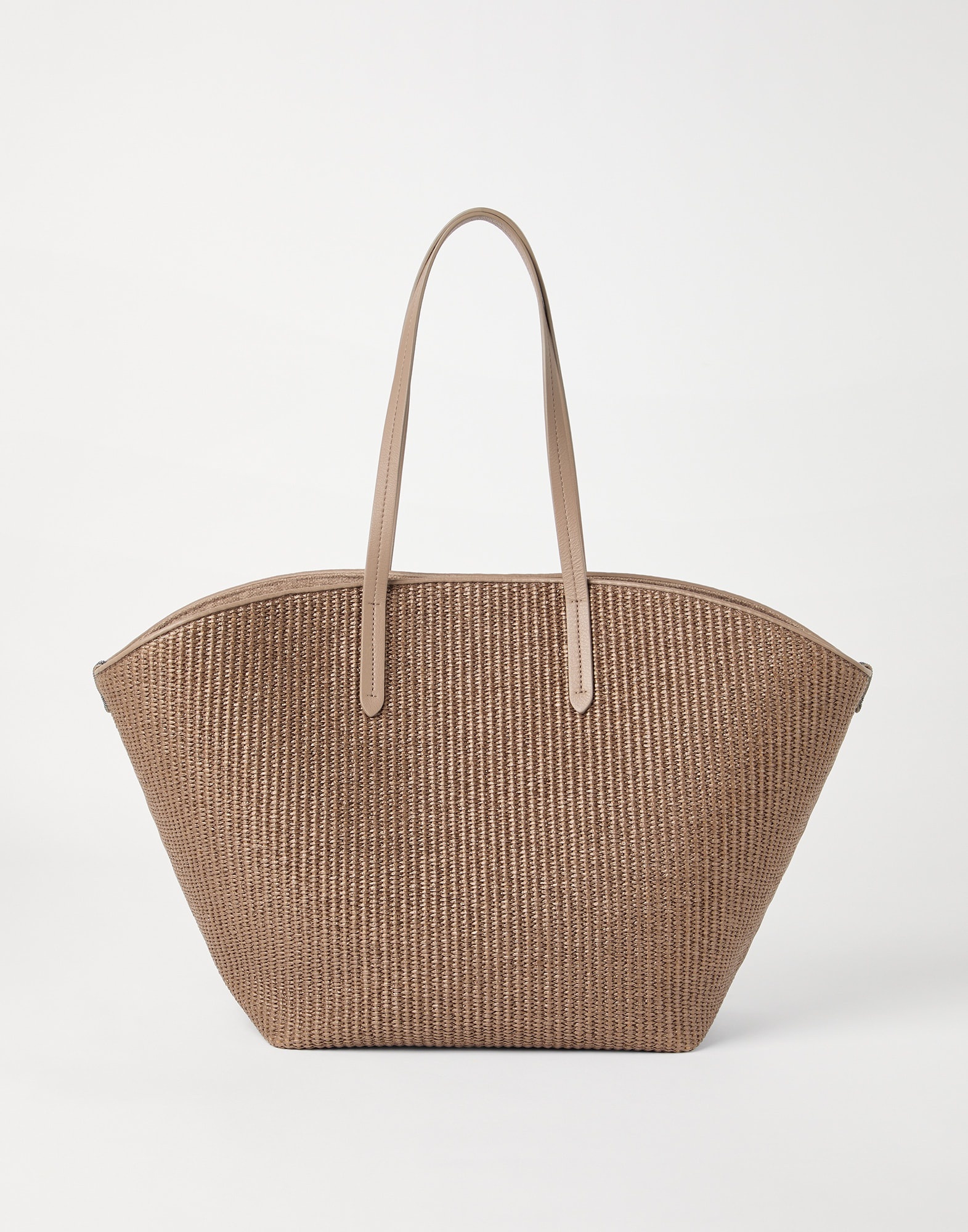 Pannier shopper in techno cotton raffia with monili - 2