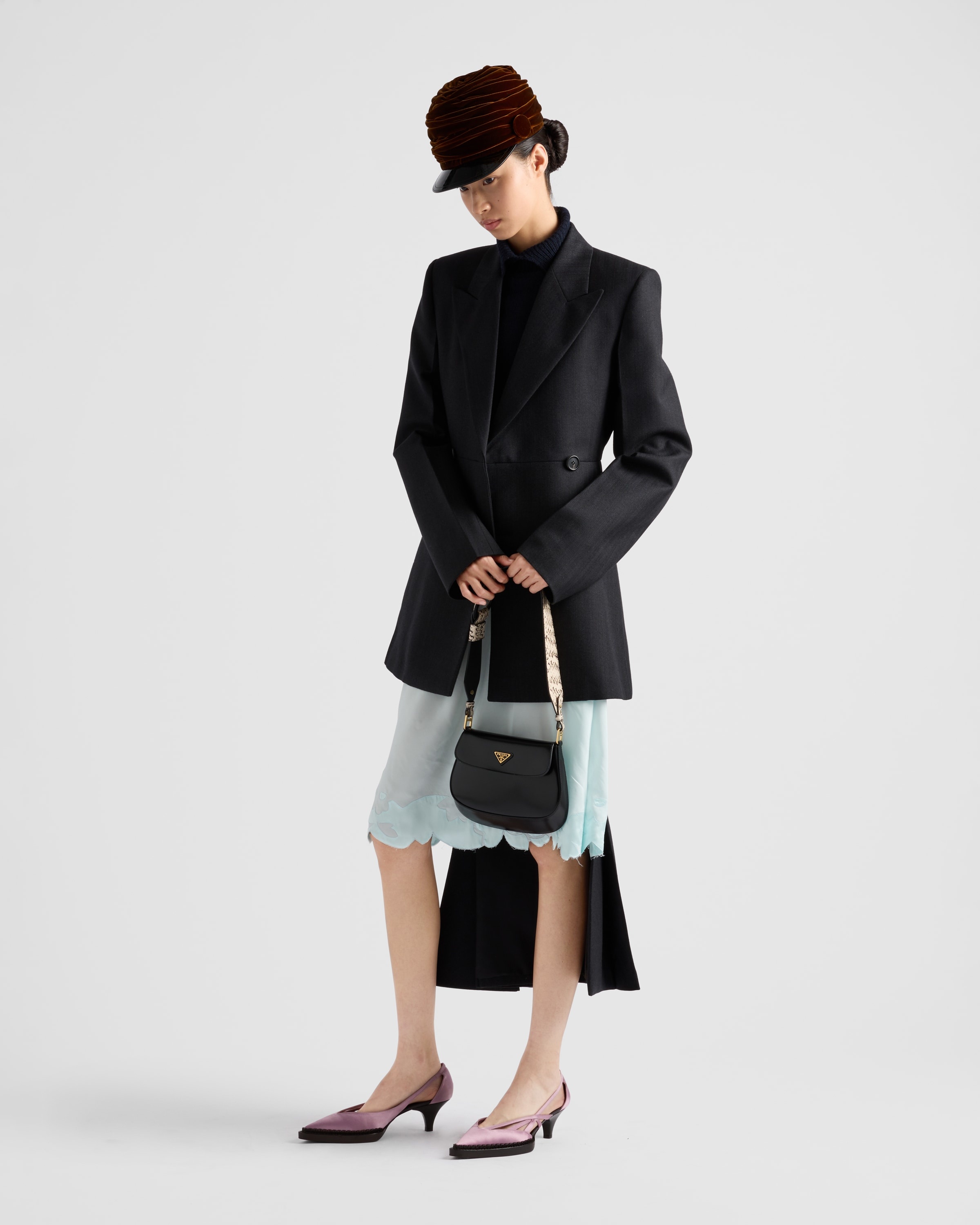 Deconstructed chevron midi-skirt - 2