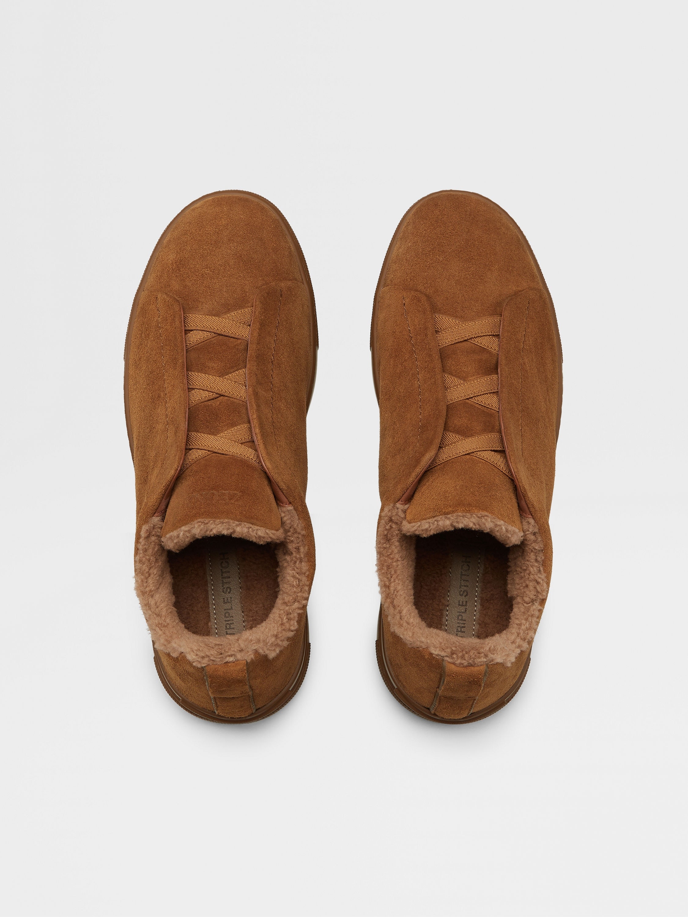 LIGHT BROWN SUEDE TRIPLE STITCH™ SNEAKERS - 3