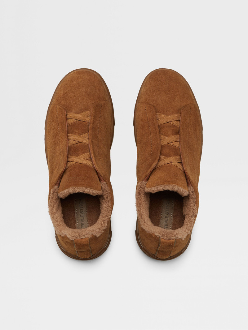 LIGHT BROWN SUEDE TRIPLE STITCH™ SNEAKERS 3