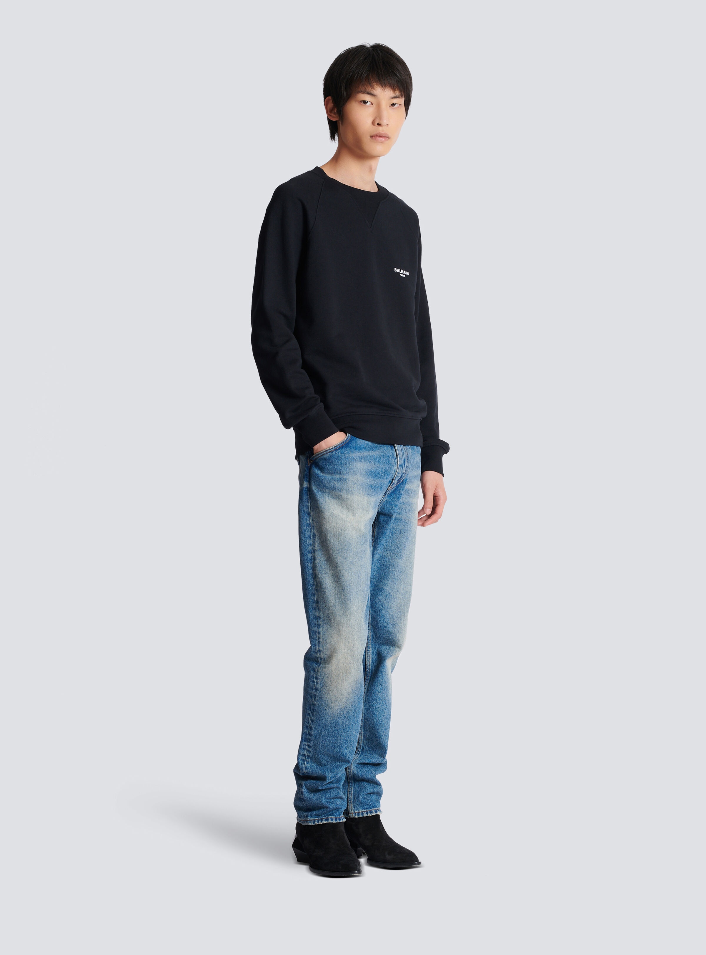 Balmain Paris flocked sweatshirt - 3