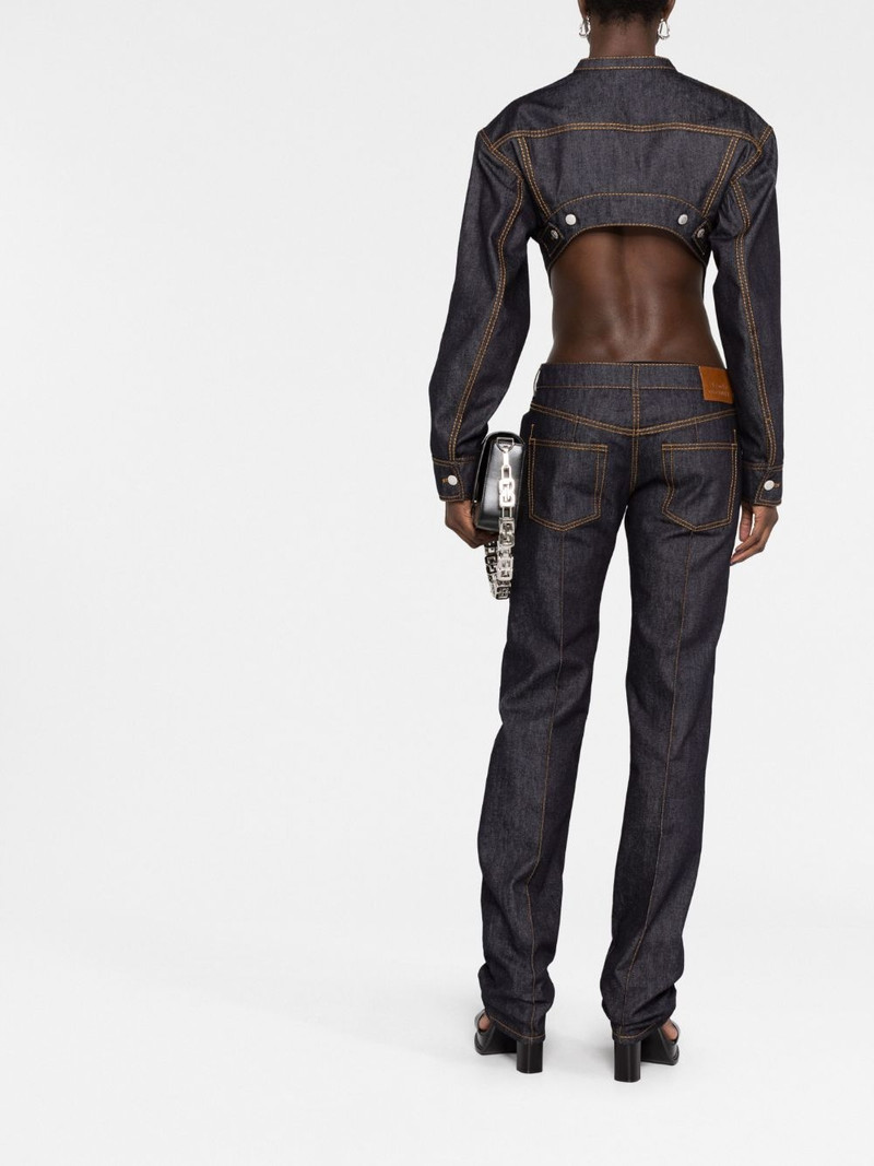 button-up backless denim jumpsuit 4