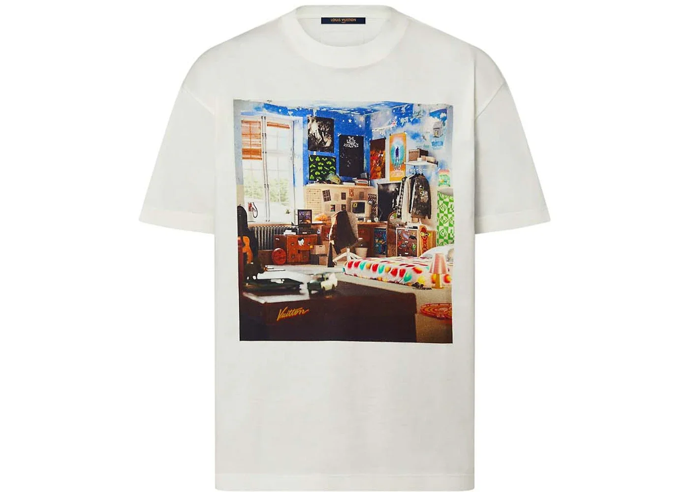 Louis Vuitton Printed Cotton T-shirt Milky White - 1